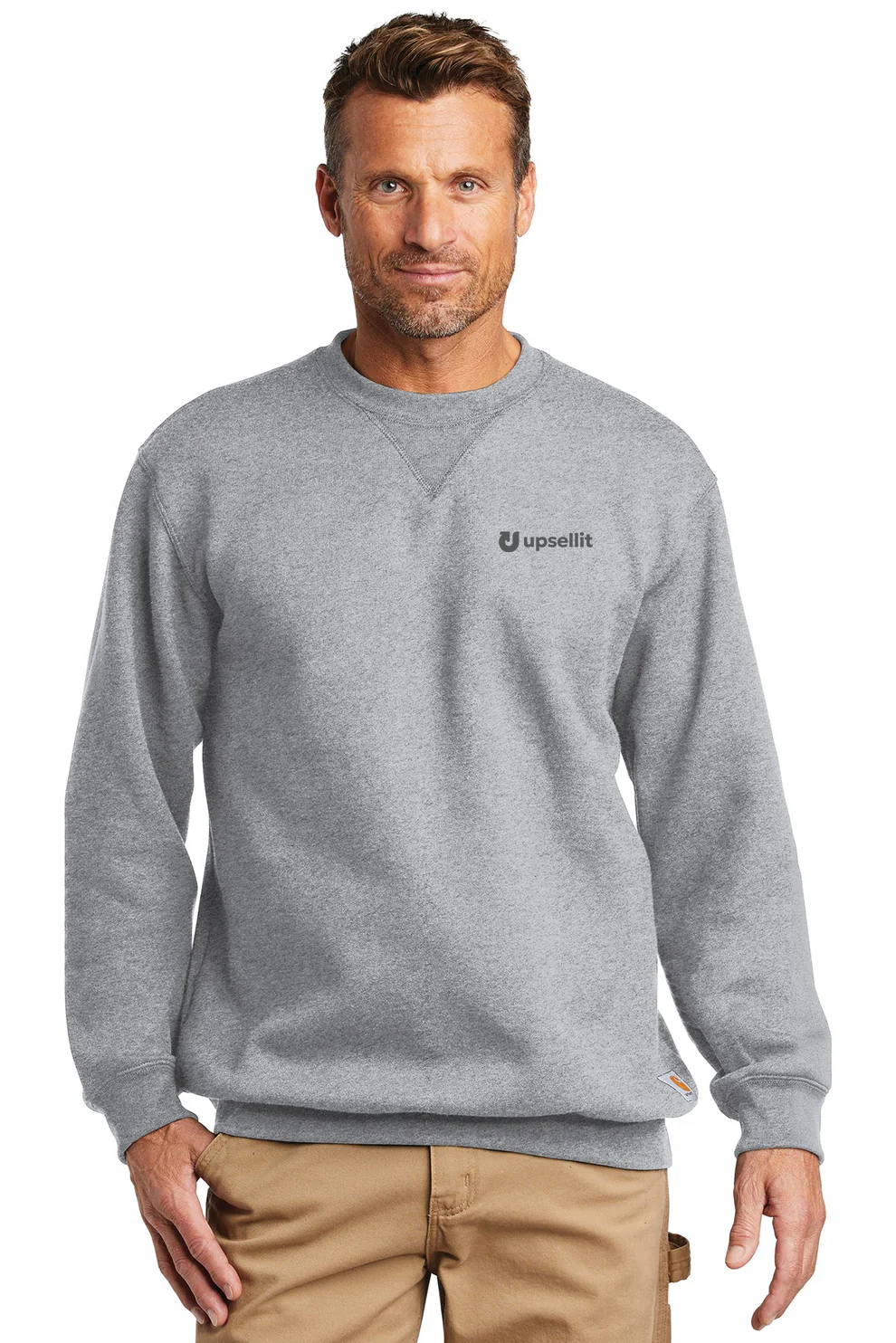 Carhartt Midweight Custom Sweatshirts, Heather Grey [USI Technologies, Inc]