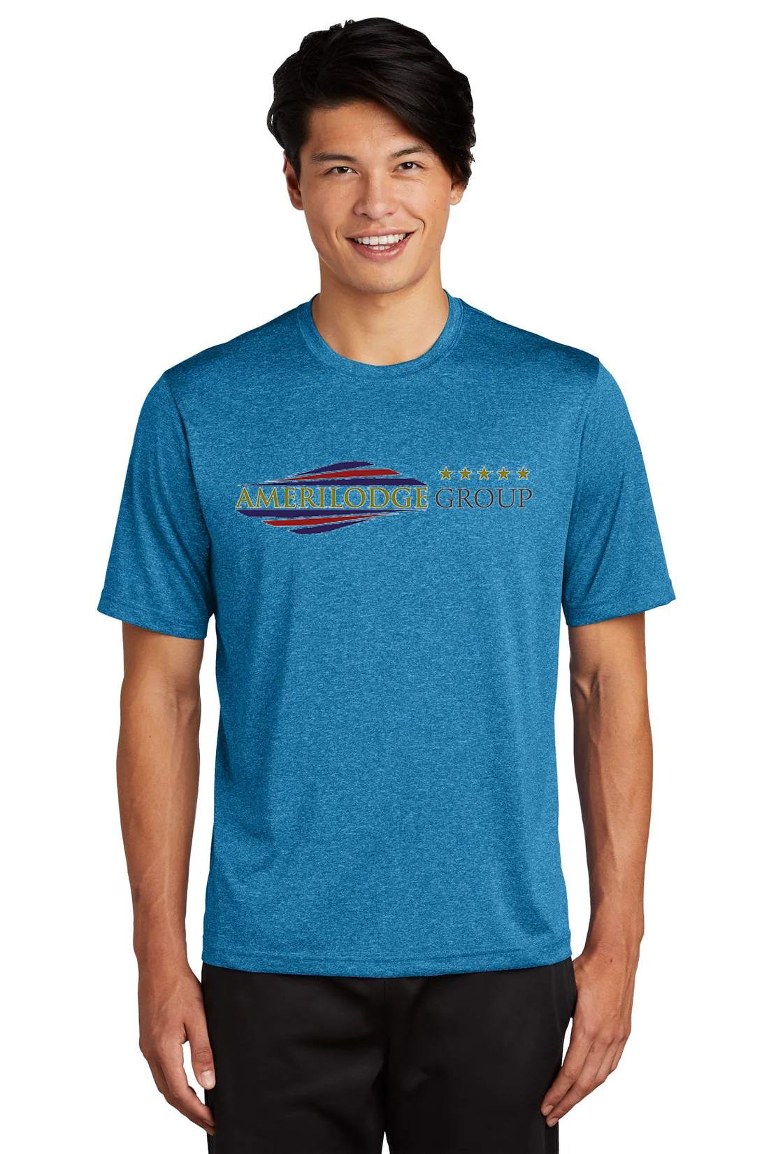Sport-Tek Heather Contender Tee, Blue Wake Heather [AMERILODGE GROUP]