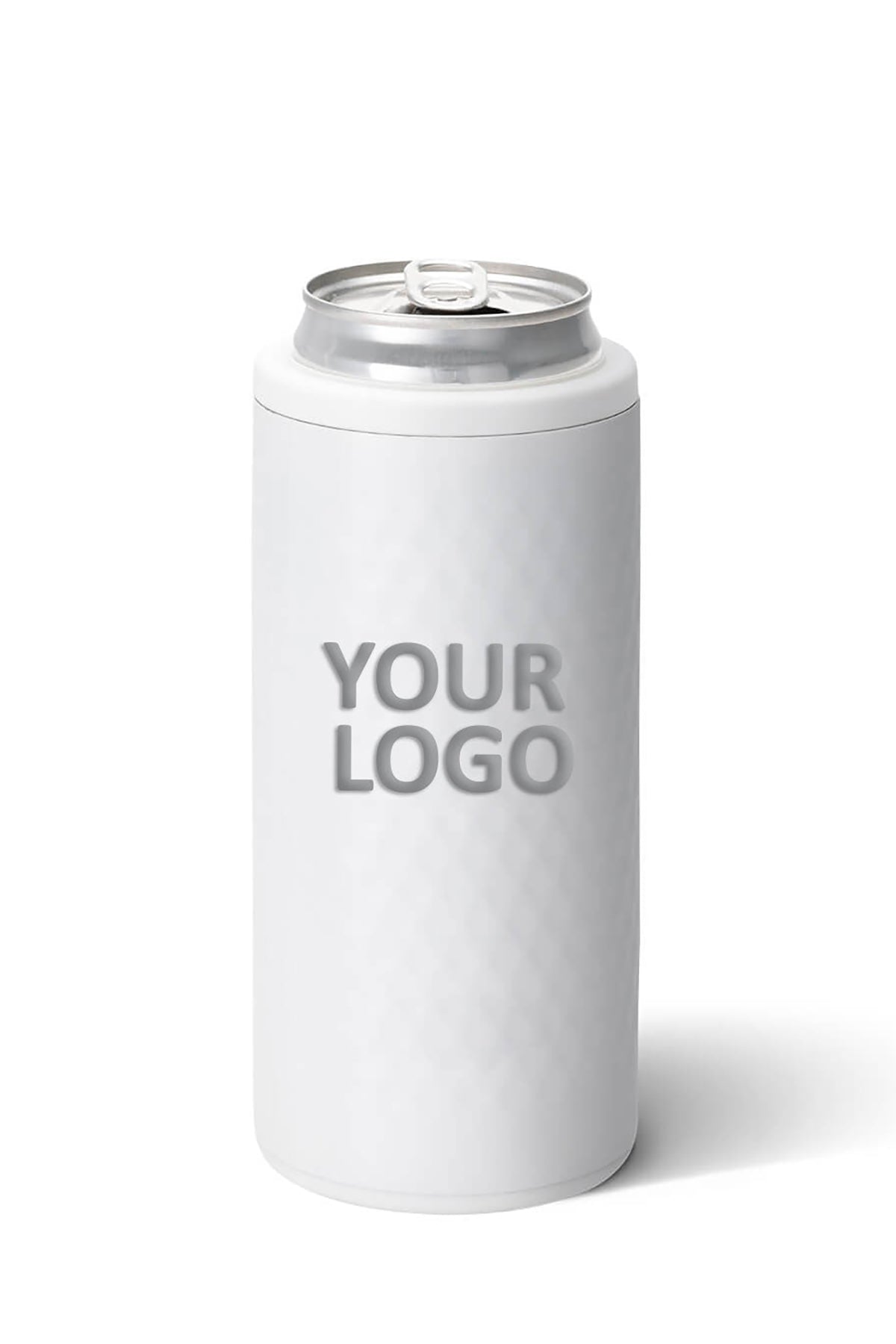 Swig 12 Oz Custom Skinny Can Coolers-Golf Partee, White