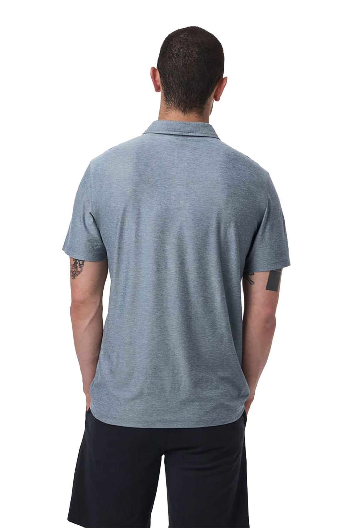 Vuori Men's Strato Tech Custom Polos, Mist Heather [Sherpa LLC]