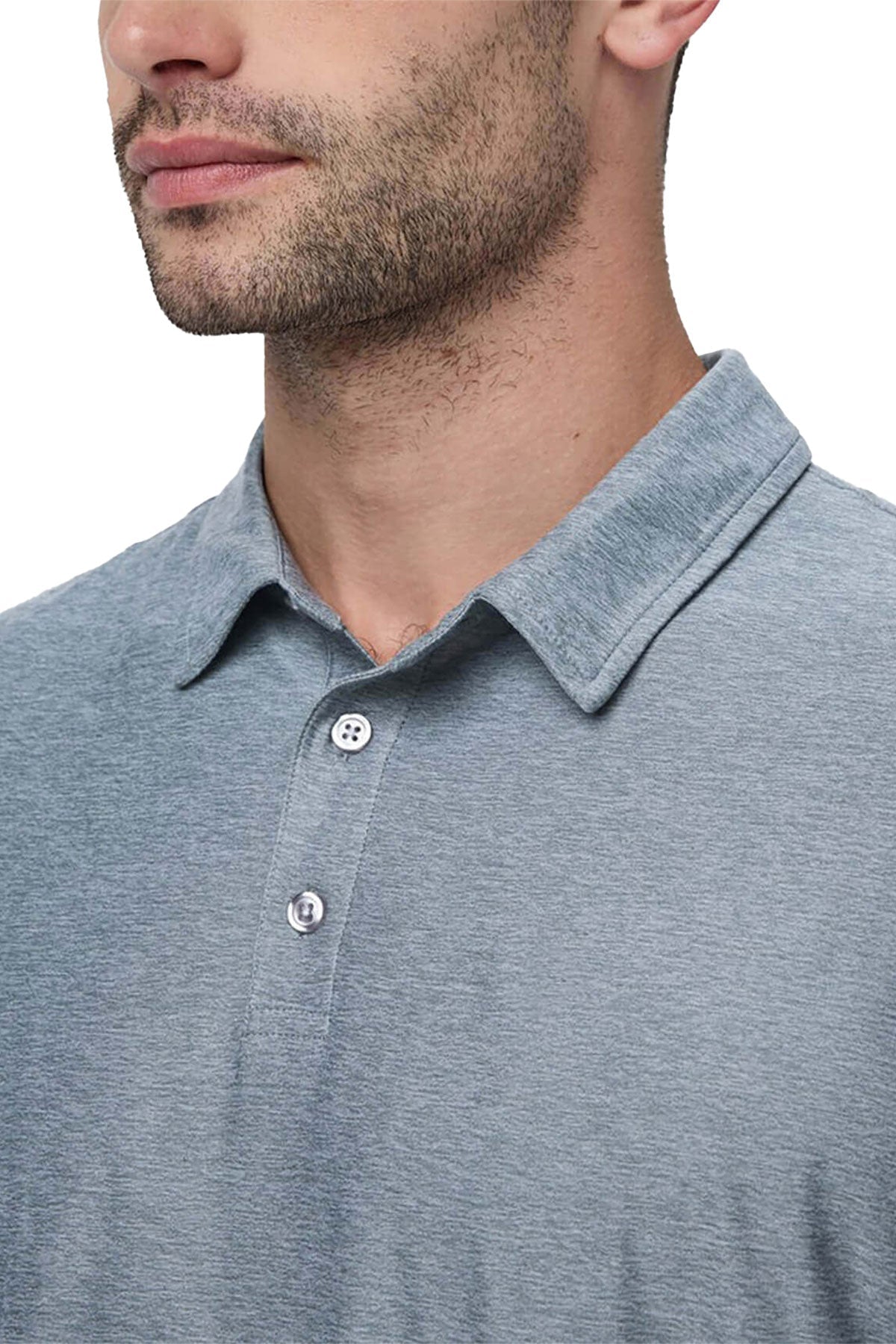 Vuori Men's Strato Tech Custom Polos, Mist Heather [Sherpa LLC]