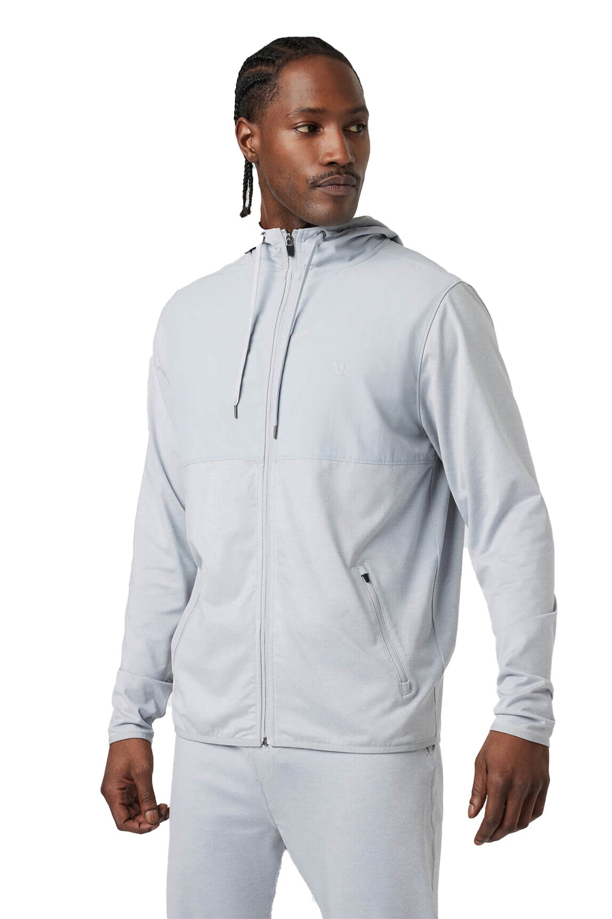 Vuori Men's Sunday Element Custom Jackets, Platinum Heather