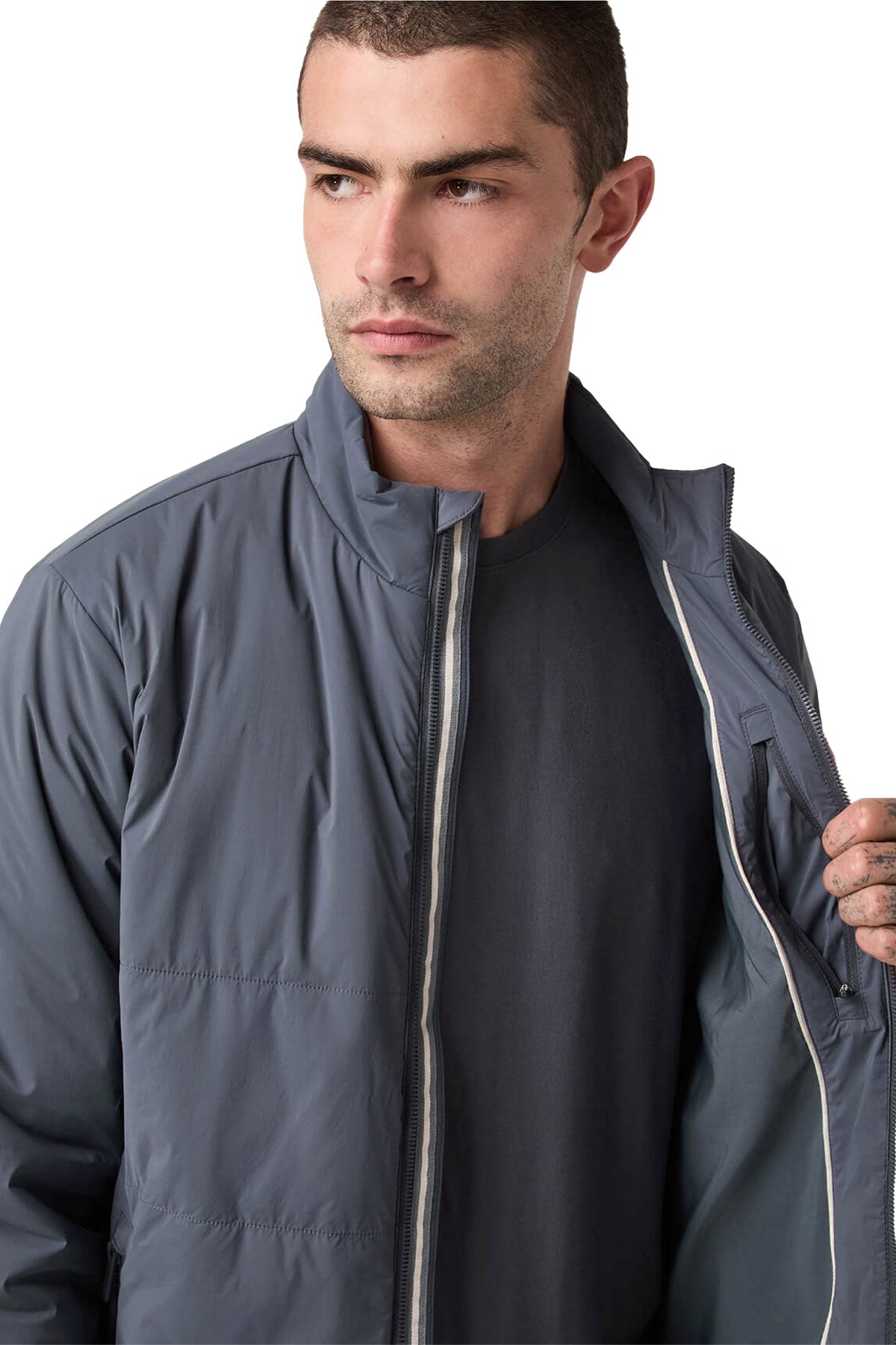 Vuori Men's Echo Insulated Custom Jackets, Moonlight