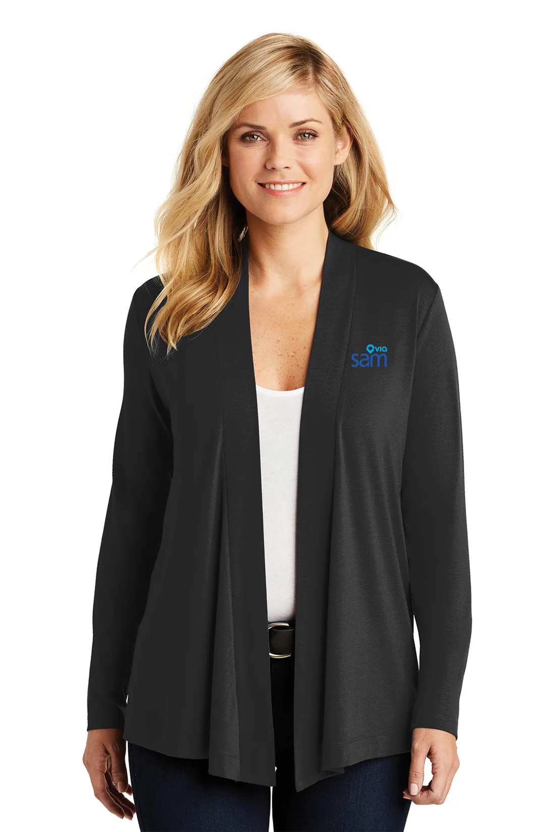 Port Authority Ladies Concept Knit Cardigan, Black [Via Transportation / Sioux Area Metro]