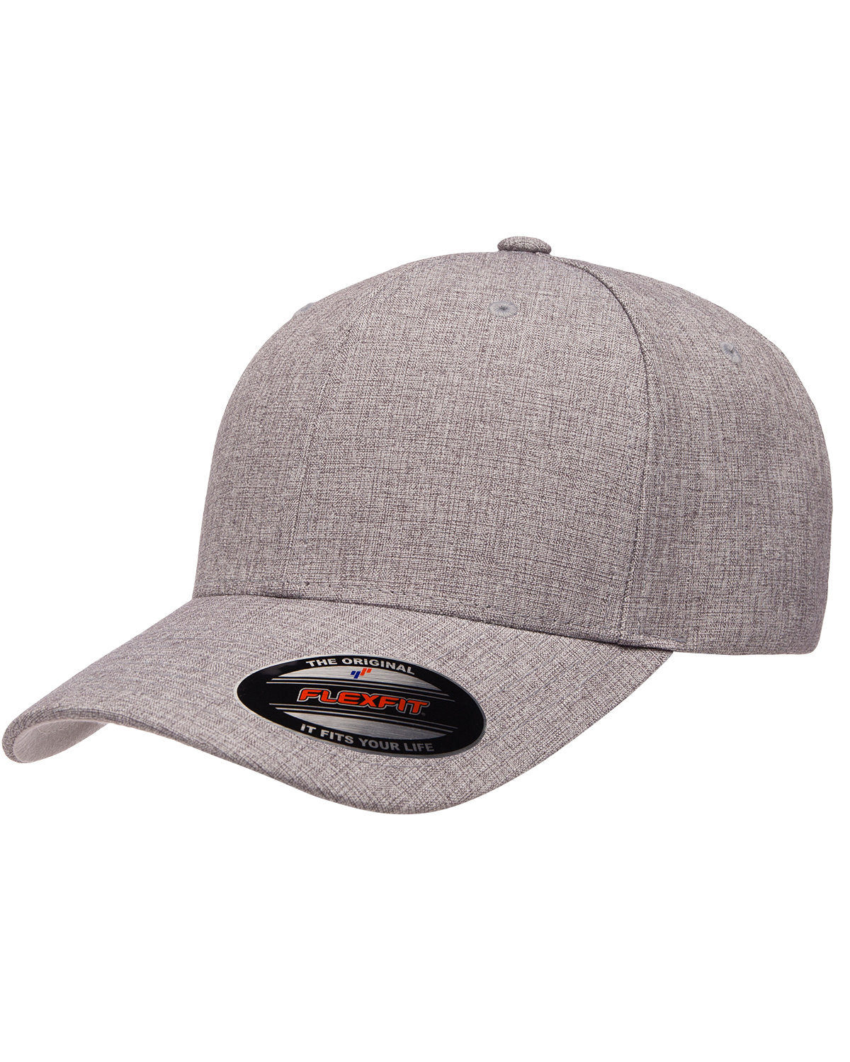 Flexfit Adult Heatherlight Branded Caps, Melange Grey [Testing Gql]
