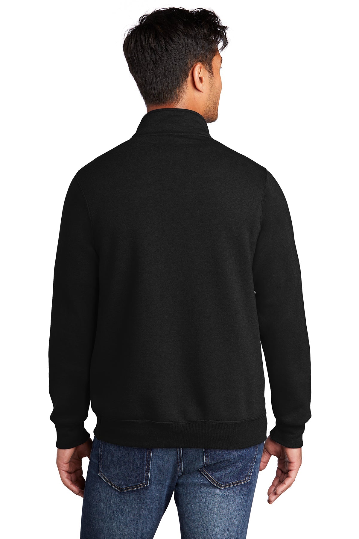 Port & Company Core Fleece 1/4-Zip Pullover Sweatshirt PC78Q Jet Black