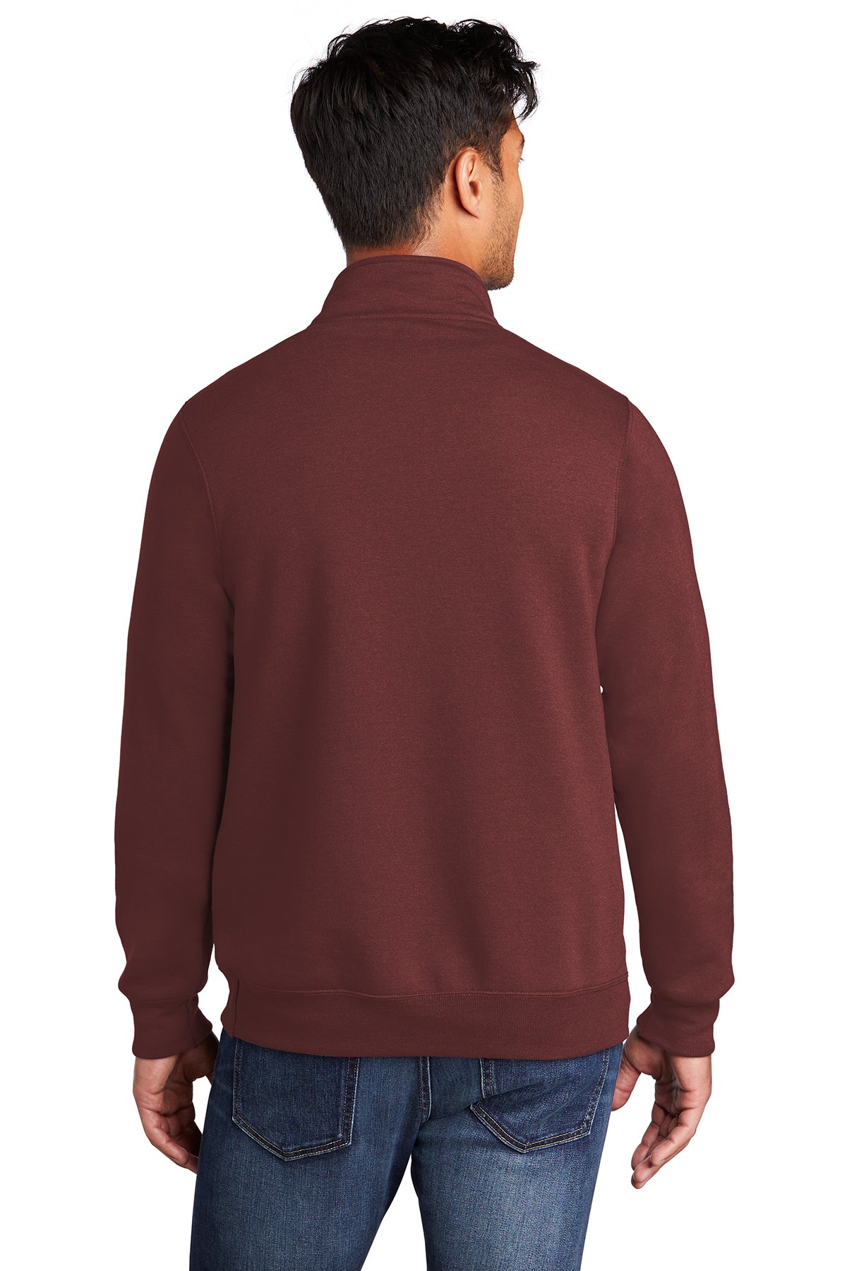 Port & Company Core Fleece 1/4-Zip Pullover Sweatshirt PC78Q Maroon