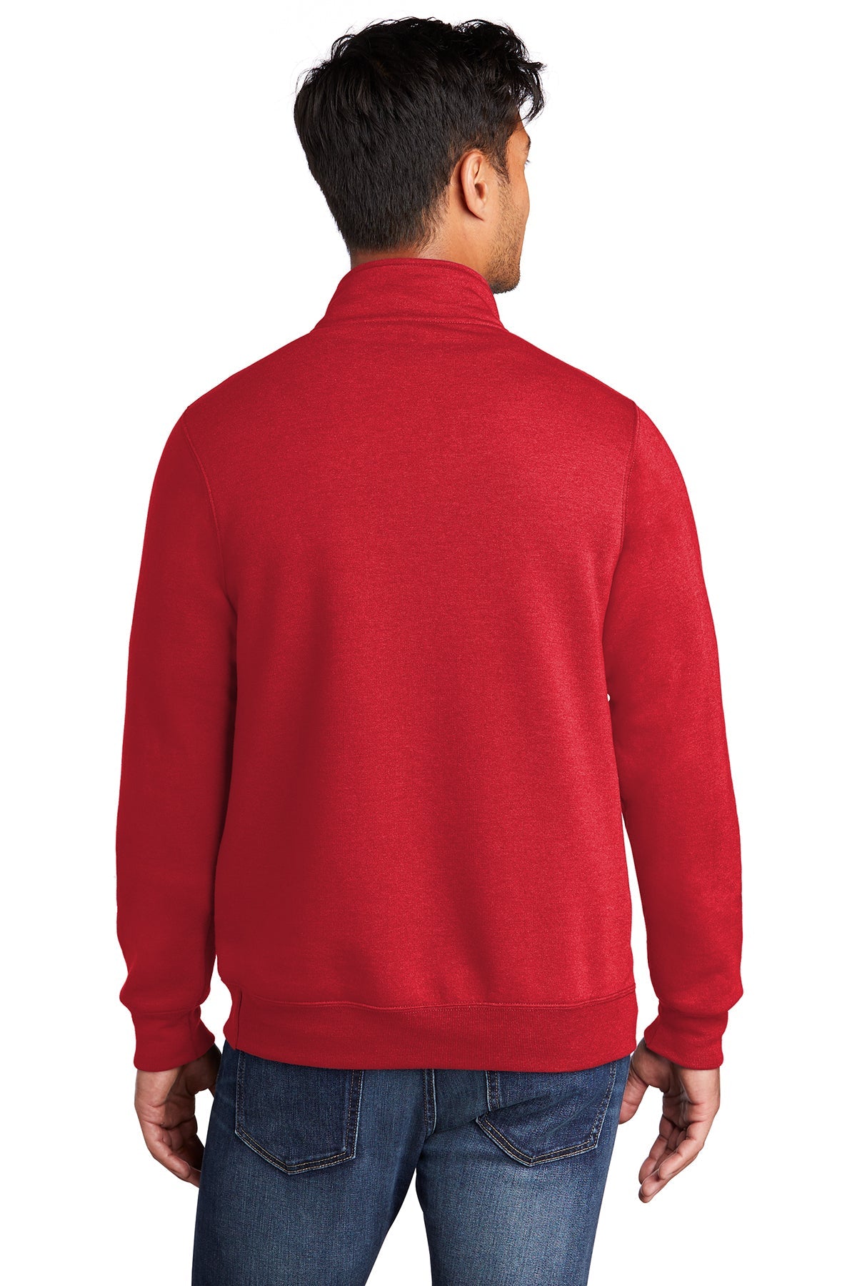 Port & Company Core Fleece 1/4-Zip Pullover Sweatshirt PC78Q Red