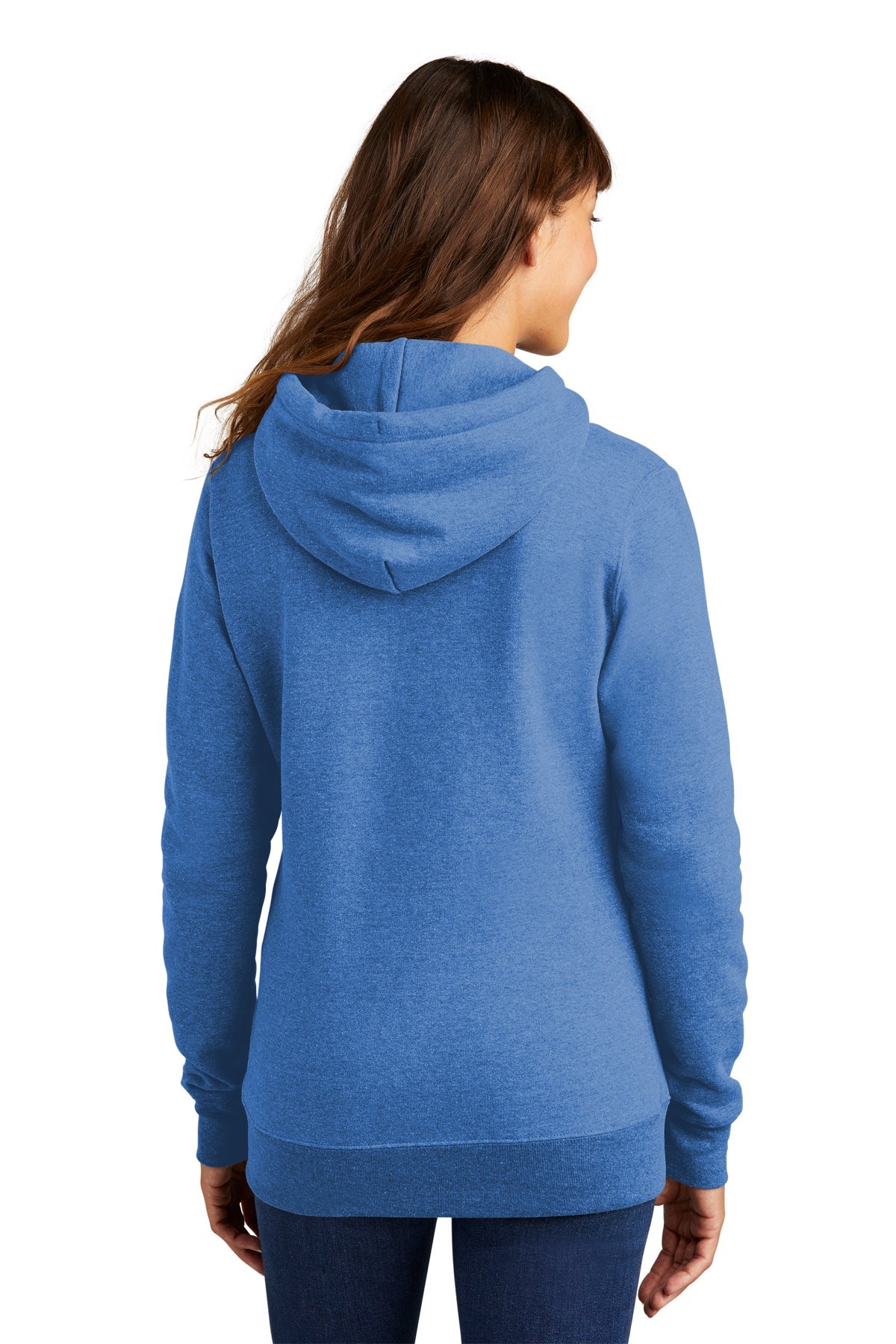 Port & Company Ladies Core Fleece Pullover Hooded Sweatshirt LPC78H Heather Royal