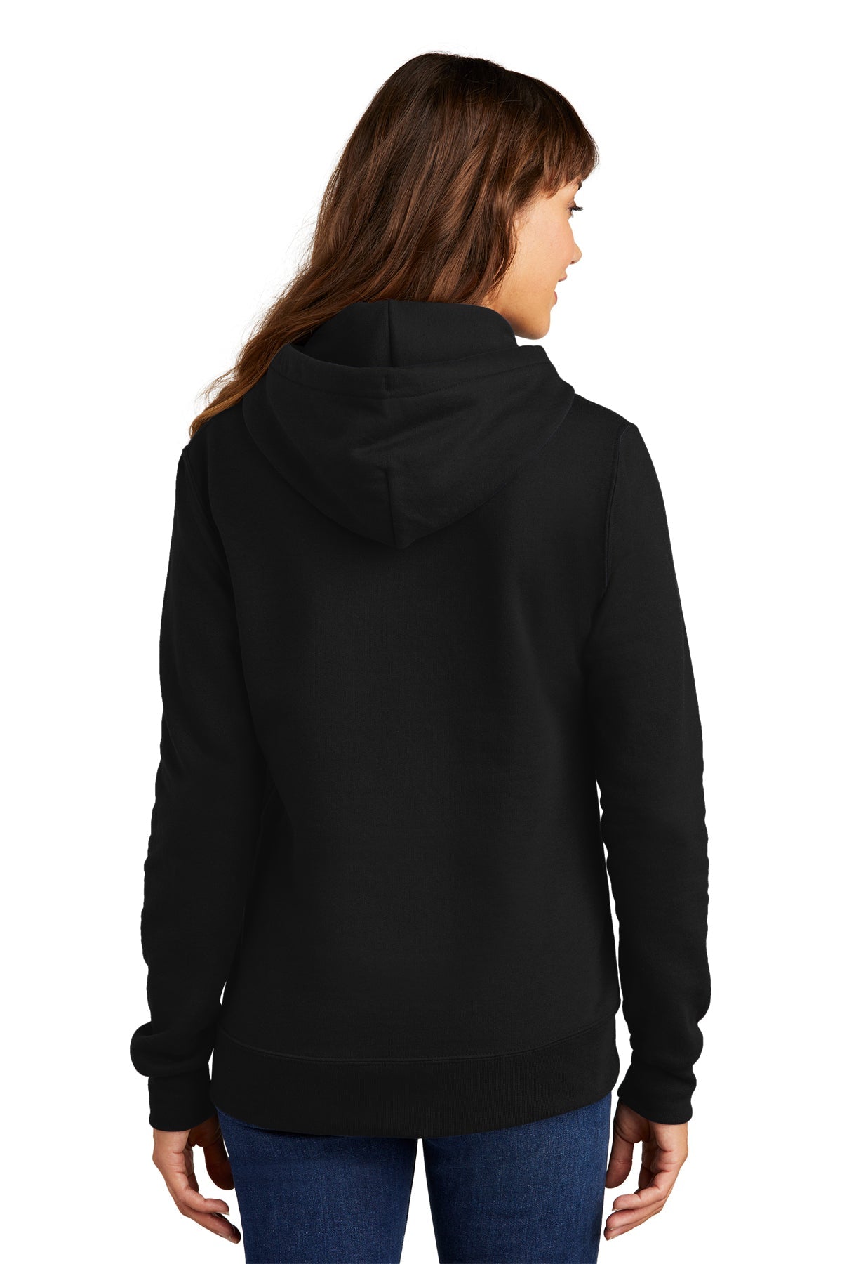 Port & Company Ladies Core Fleece Pullover Hooded Sweatshirt LPC78H Jet Black