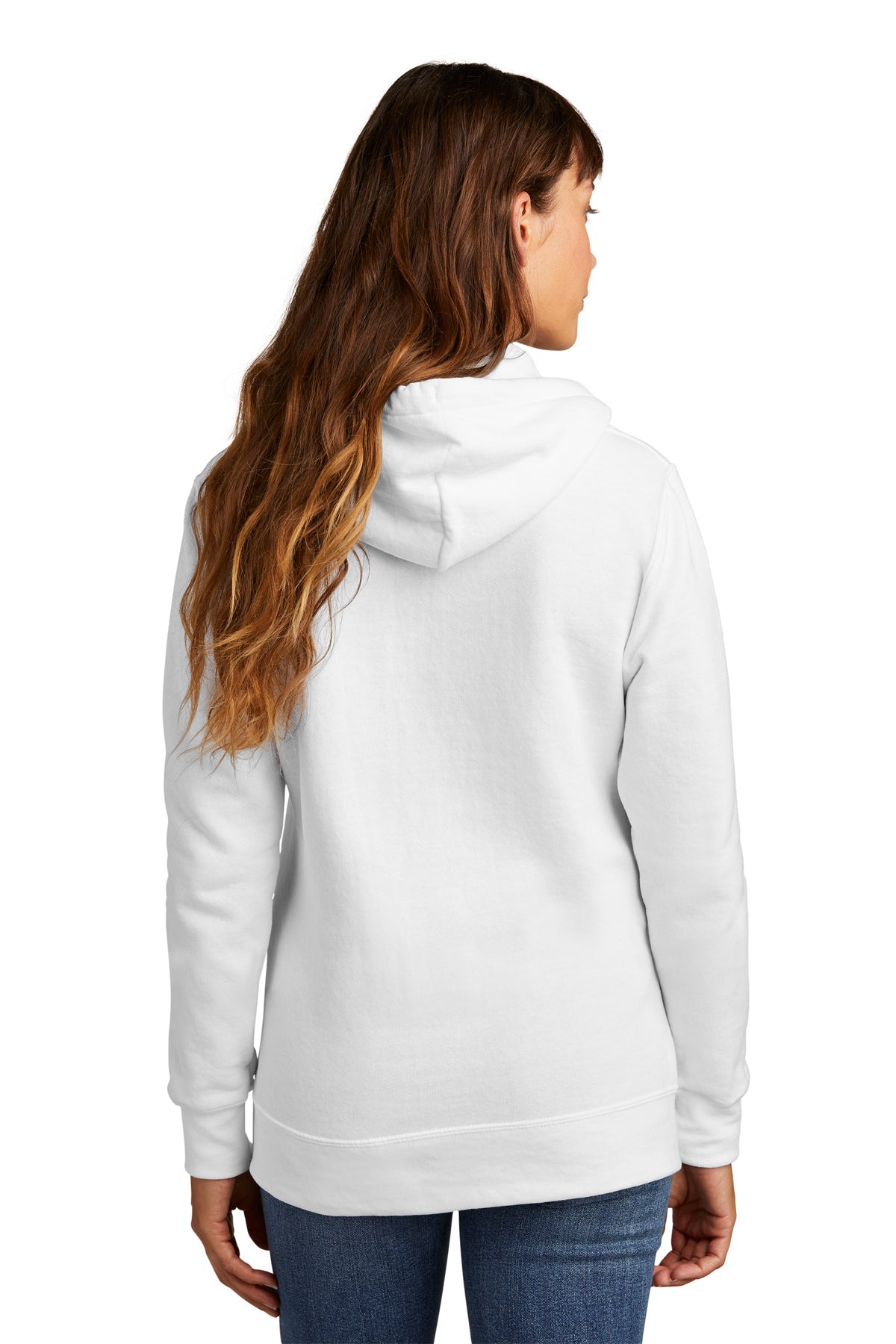 Port & Company Ladies Core Fleece Pullover Hooded Sweatshirt LPC78H White