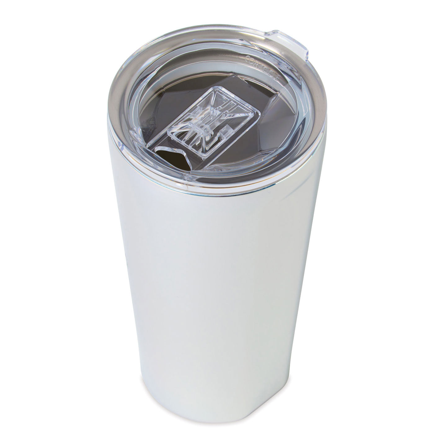 Stainless Steel Prismatic Tumbler With Straw