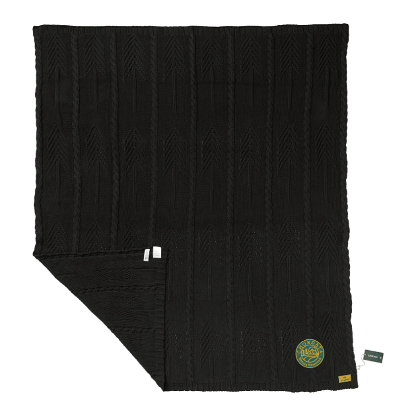 Tentree Organic Cotton Cable Custom Blankets, Black