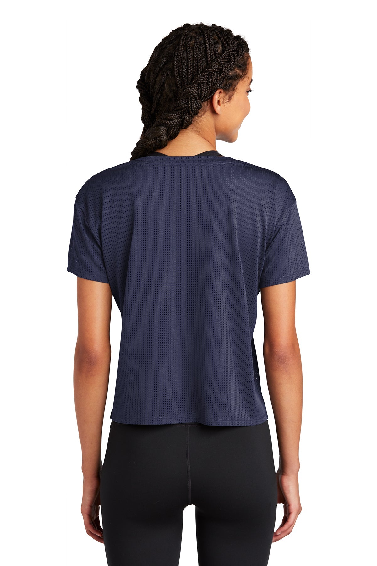 Sport-Tek Ladies PosiCharge Tri-Blend Wicking Draft Crop Tee LST411 True Navy