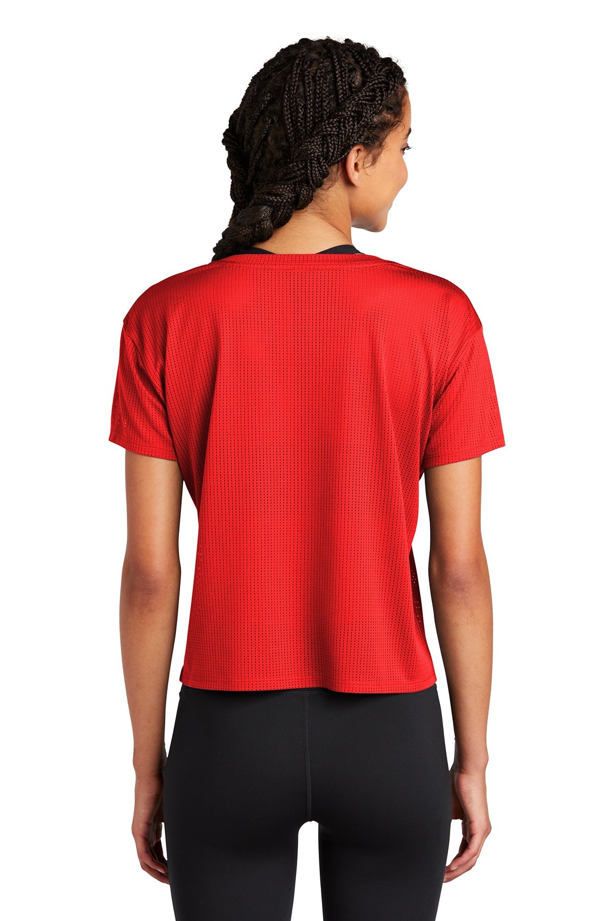 Sport-Tek Ladies PosiCharge Tri-Blend Wicking Draft Crop Tee LST411 True Red