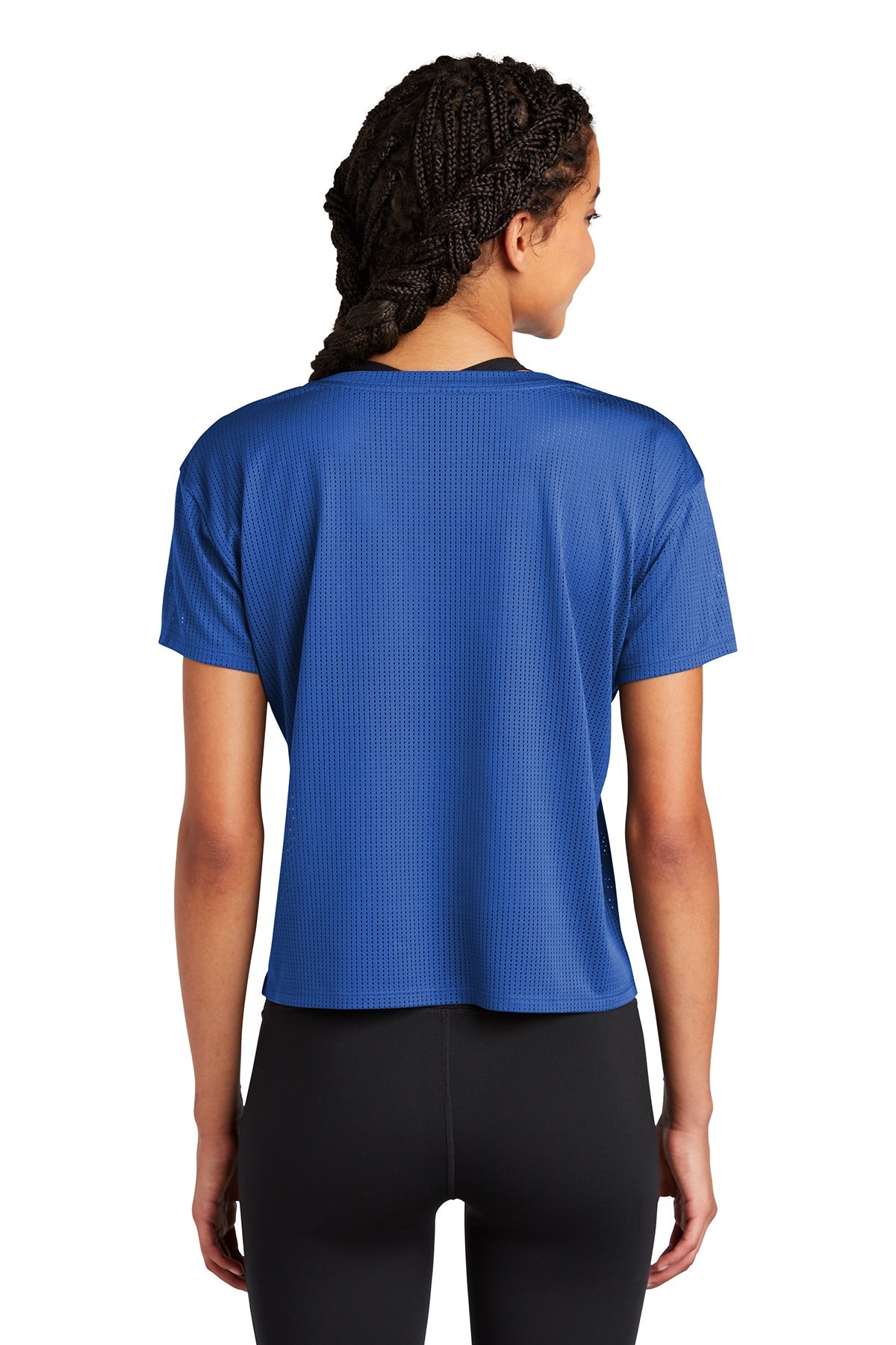 Sport-Tek Ladies PosiCharge Tri-Blend Wicking Draft Crop Tee LST411 True Royal