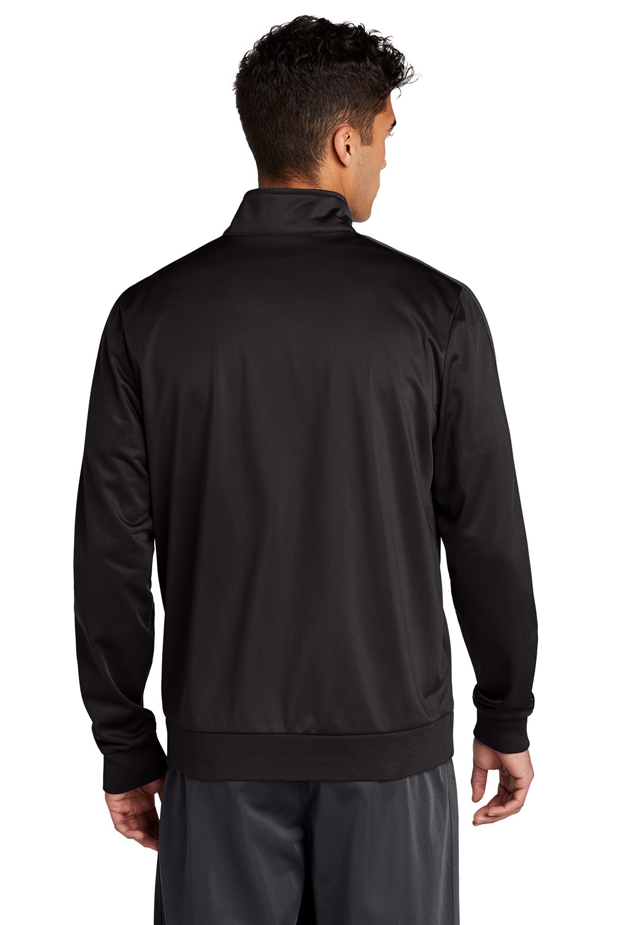 Sport-Tek Tricot Track Jacket JST94 Black/ Black