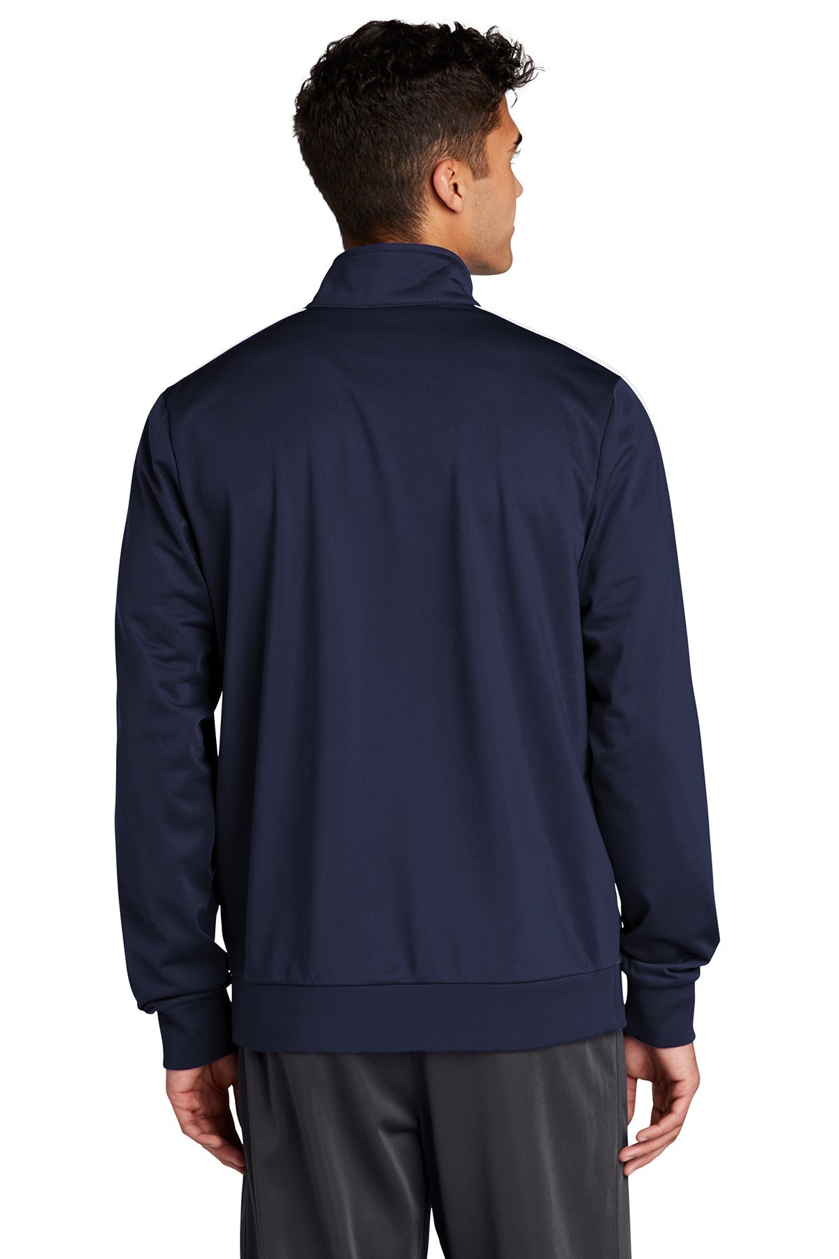 Sport-Tek Tricot Track Jacket JST94 True Navy/ White