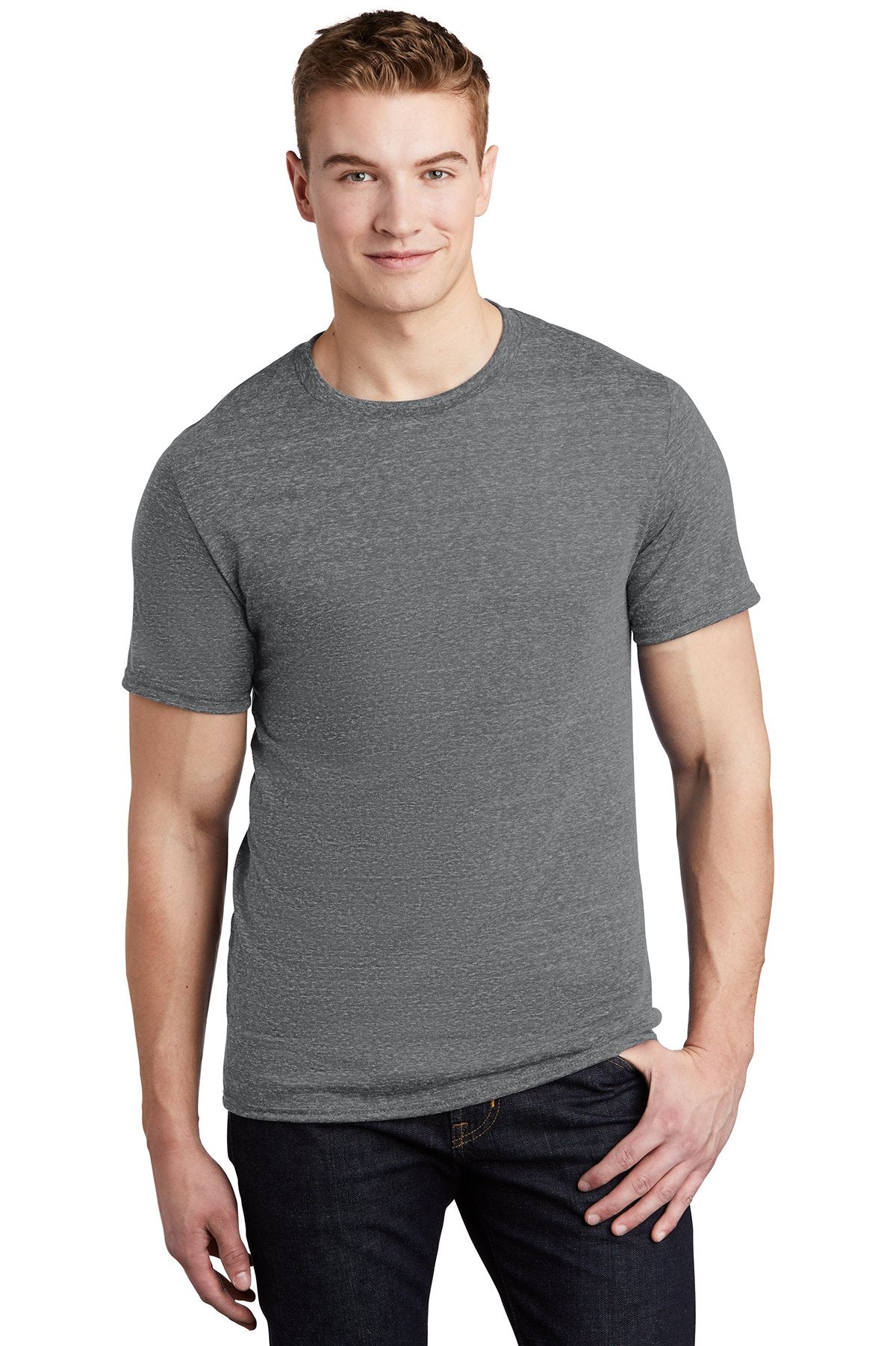 jerzees snow heather jersey t-shirt 88m charcoal