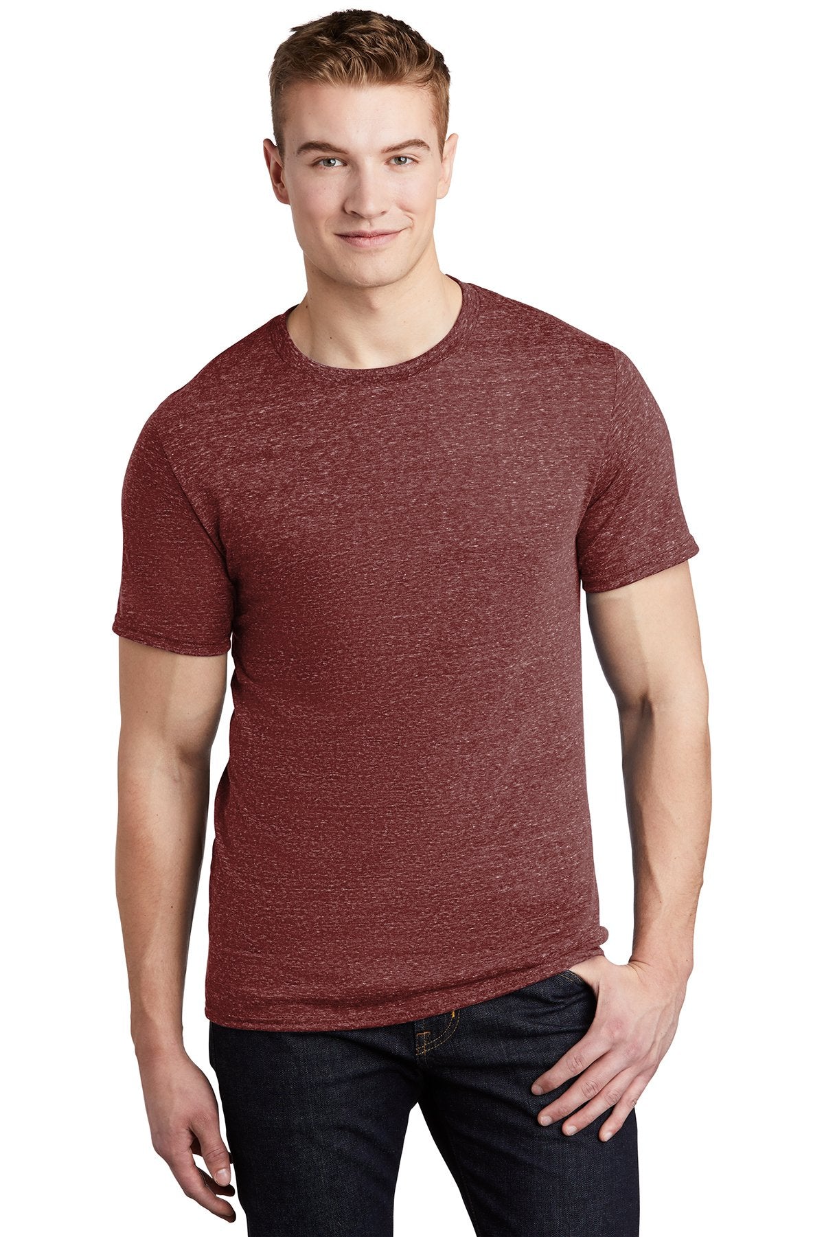 jerzees snow heather jersey t-shirt 88m maroon