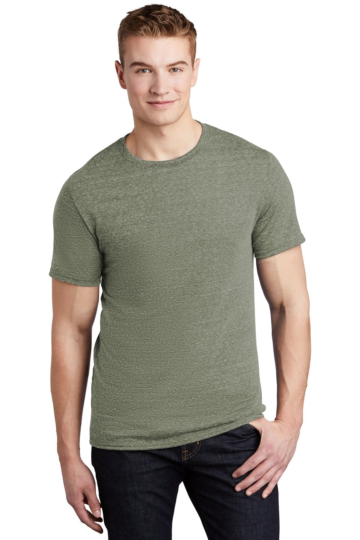 jerzees snow heather jersey t-shirt 88m military green