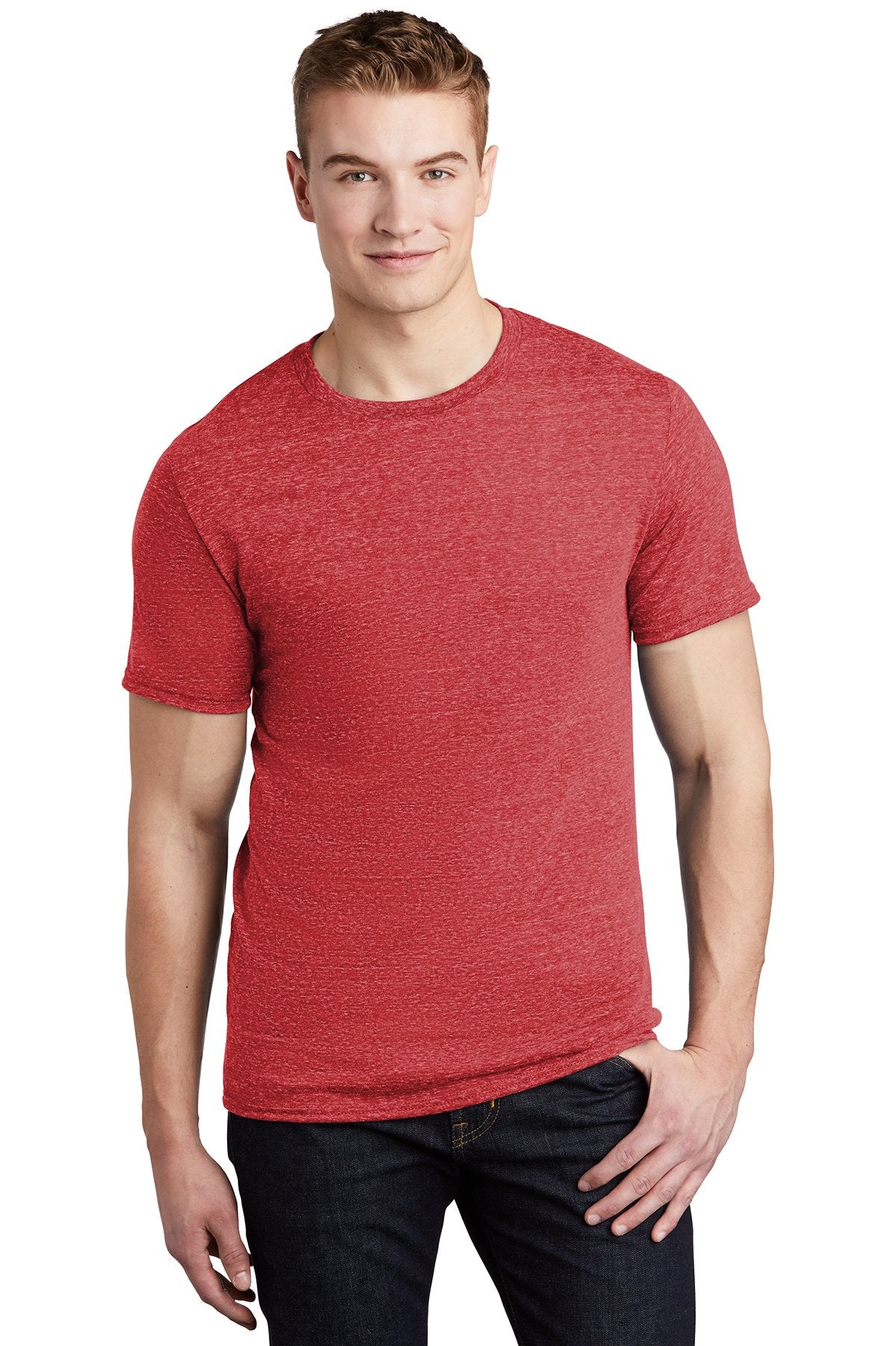 jerzees snow heather jersey t-shirt 88m red