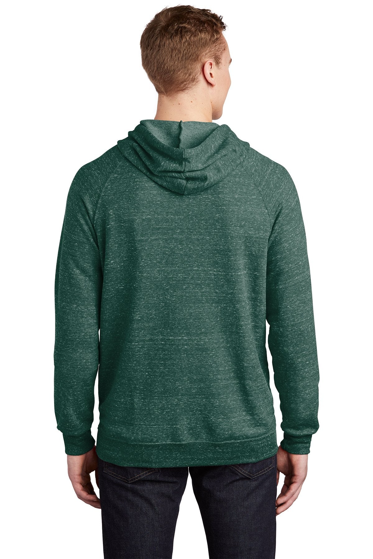 Jerzees Snow Heather French Terry Raglan Hoodie 90M Forest Green