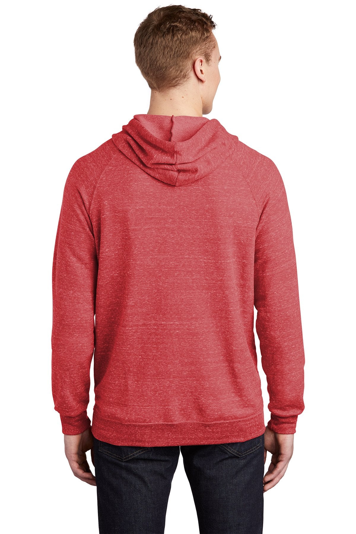 Jerzees Snow Heather French Terry Raglan Hoodie 90M Red