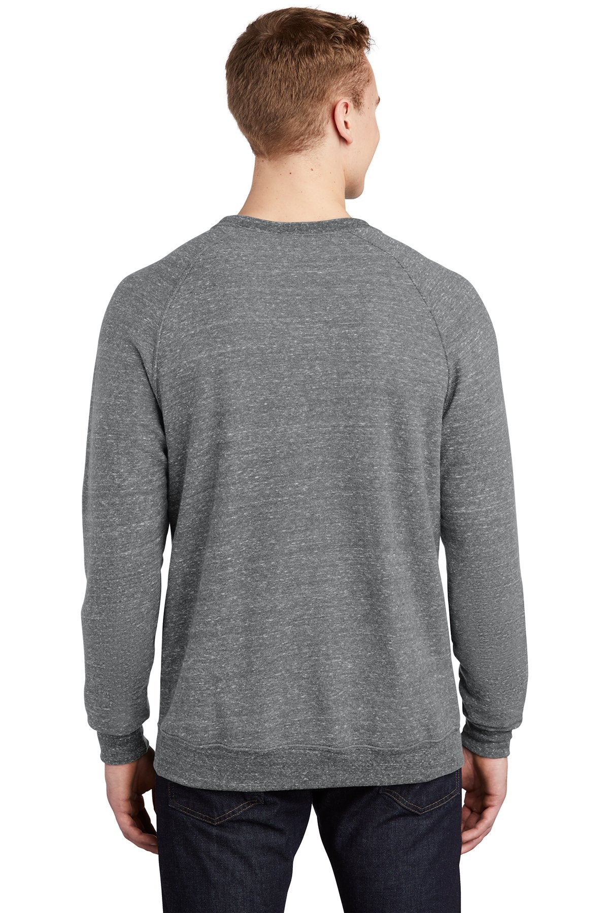 Jerzees Snow Heather French Terry Raglan Crew 91M Charcoal