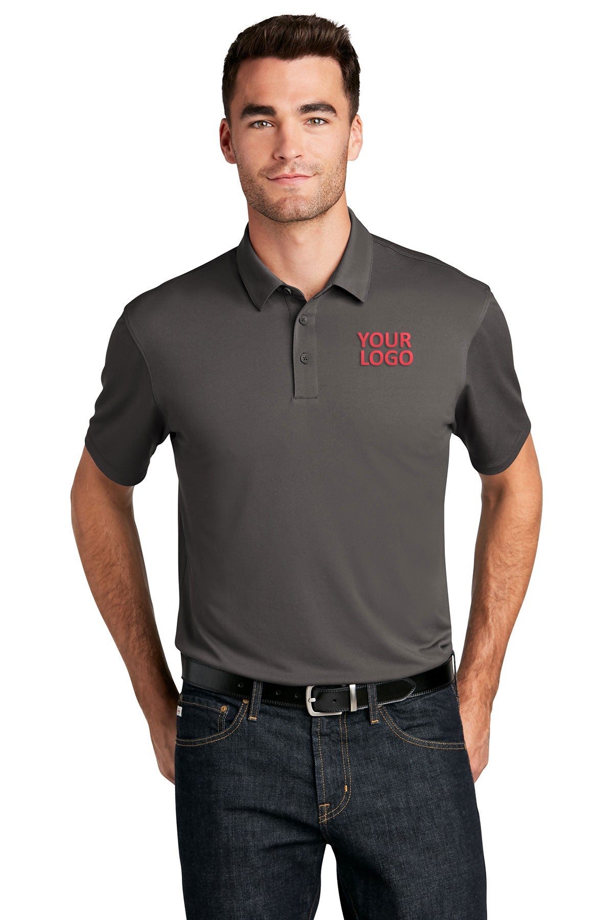 Port Authority UV Choice Pique Customized Polos, Sterling Grey