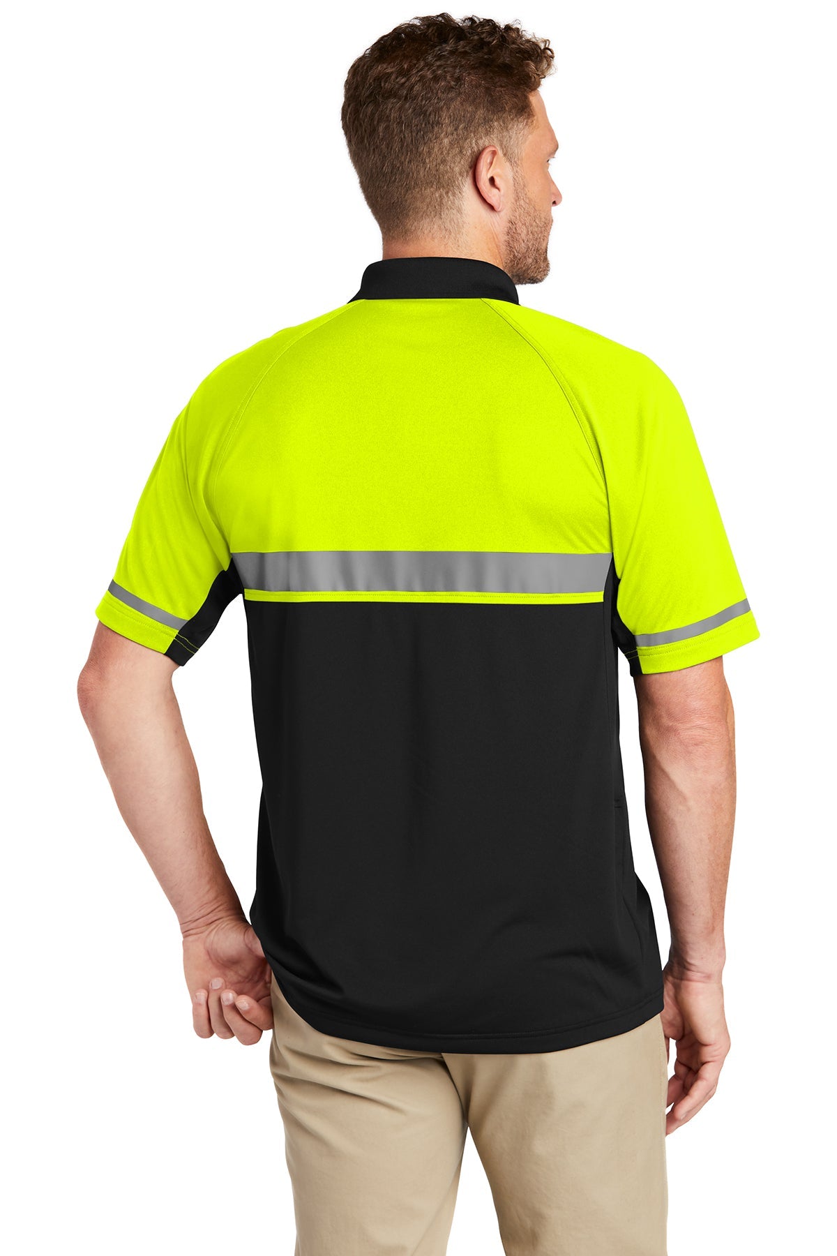 CornerStone Select Lightweight Snag-Proof Enhanced Visibility Polo CS423 Safety Yellow/ Black