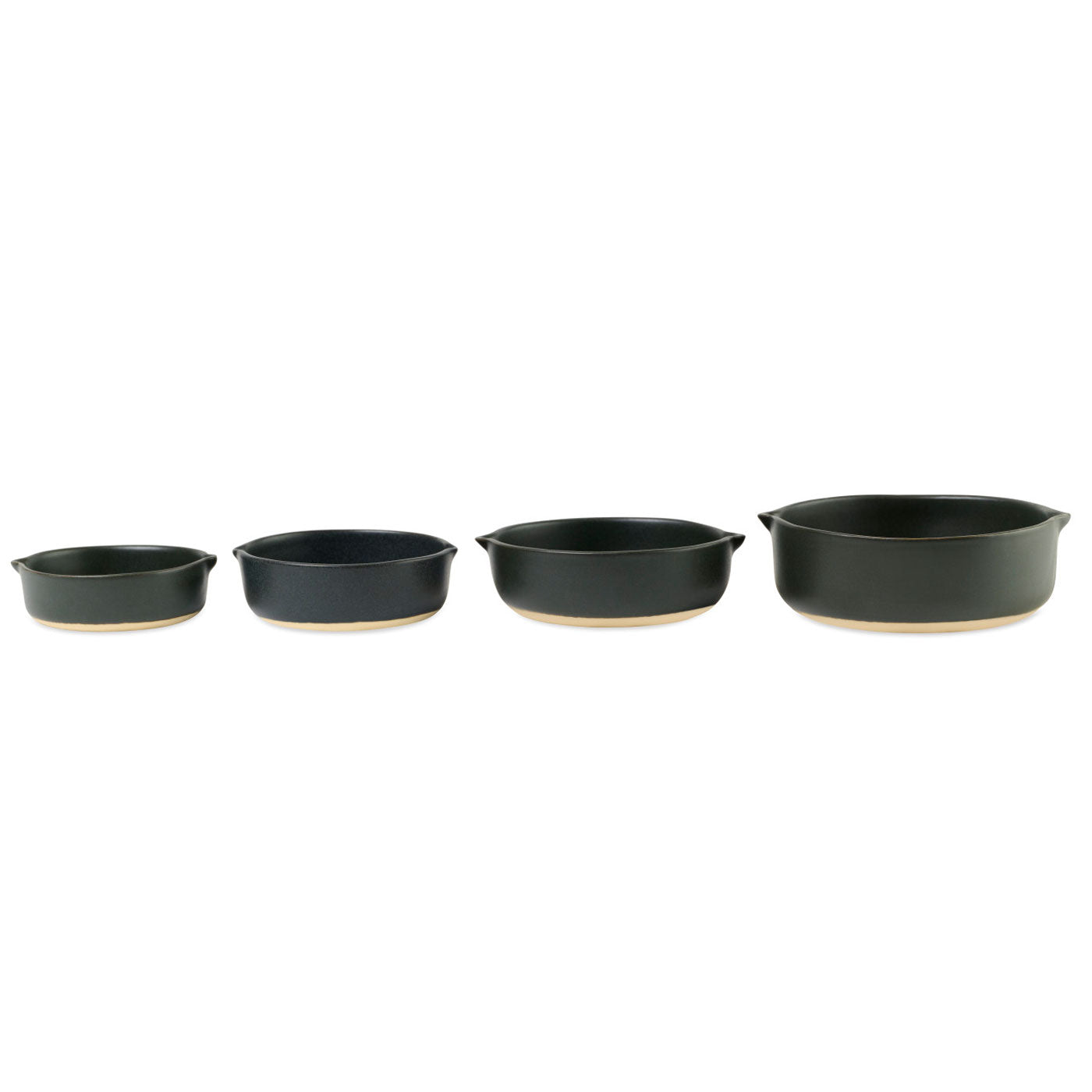 Be Home Nested Stoneware Customized Measuring Cups, Black