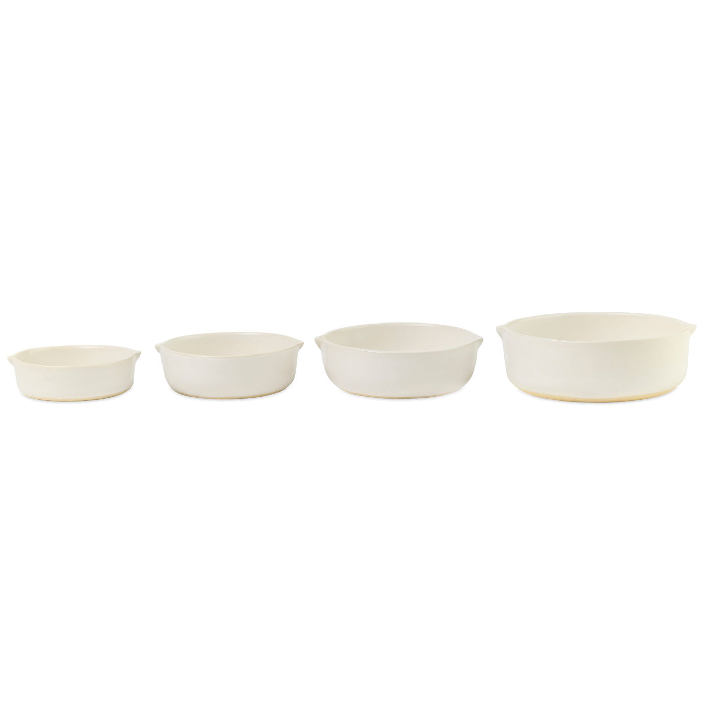 Be Home Nested Stoneware Customized Measuring Cups, White