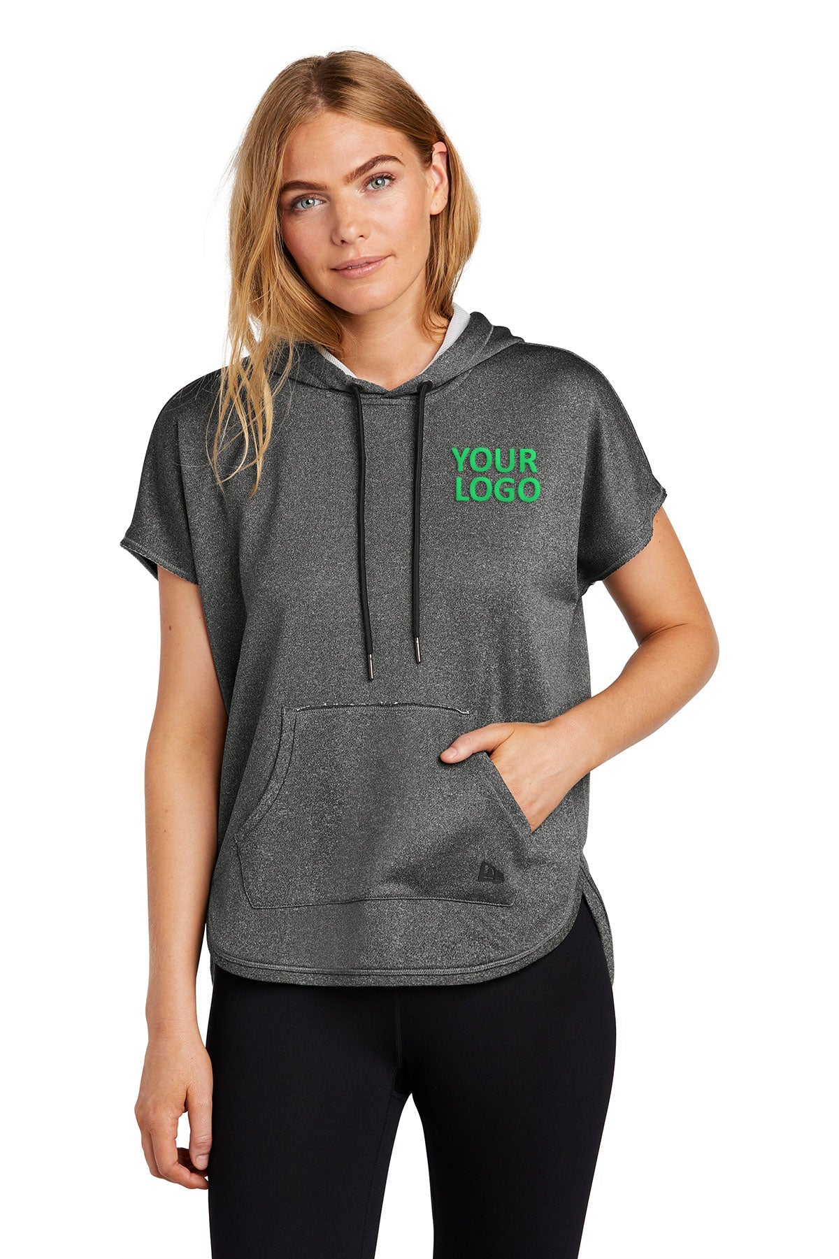 New Era LNEA533 Graphite Heather custom work sweatshirts