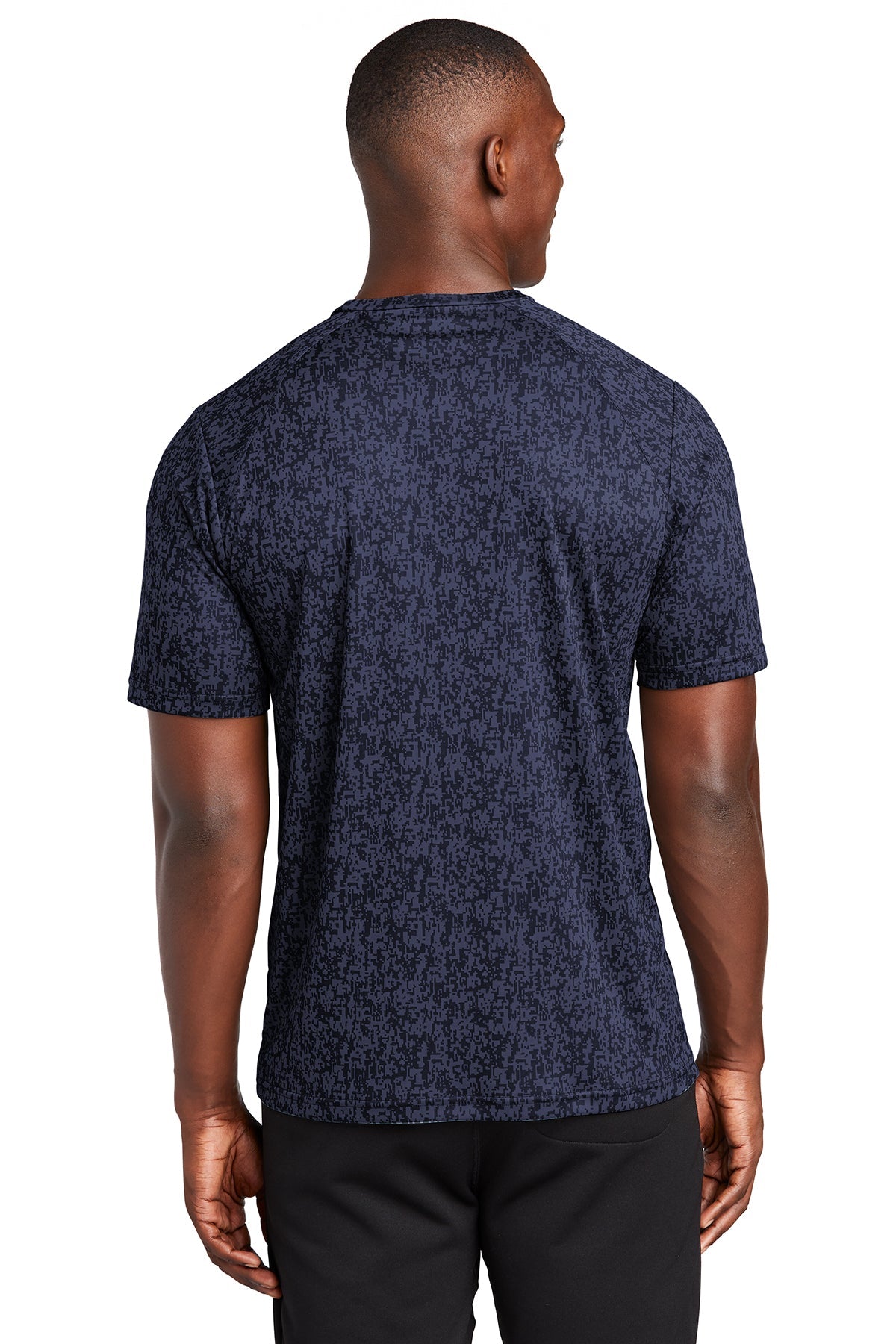 sport-tek digi camo tee st460 true navy