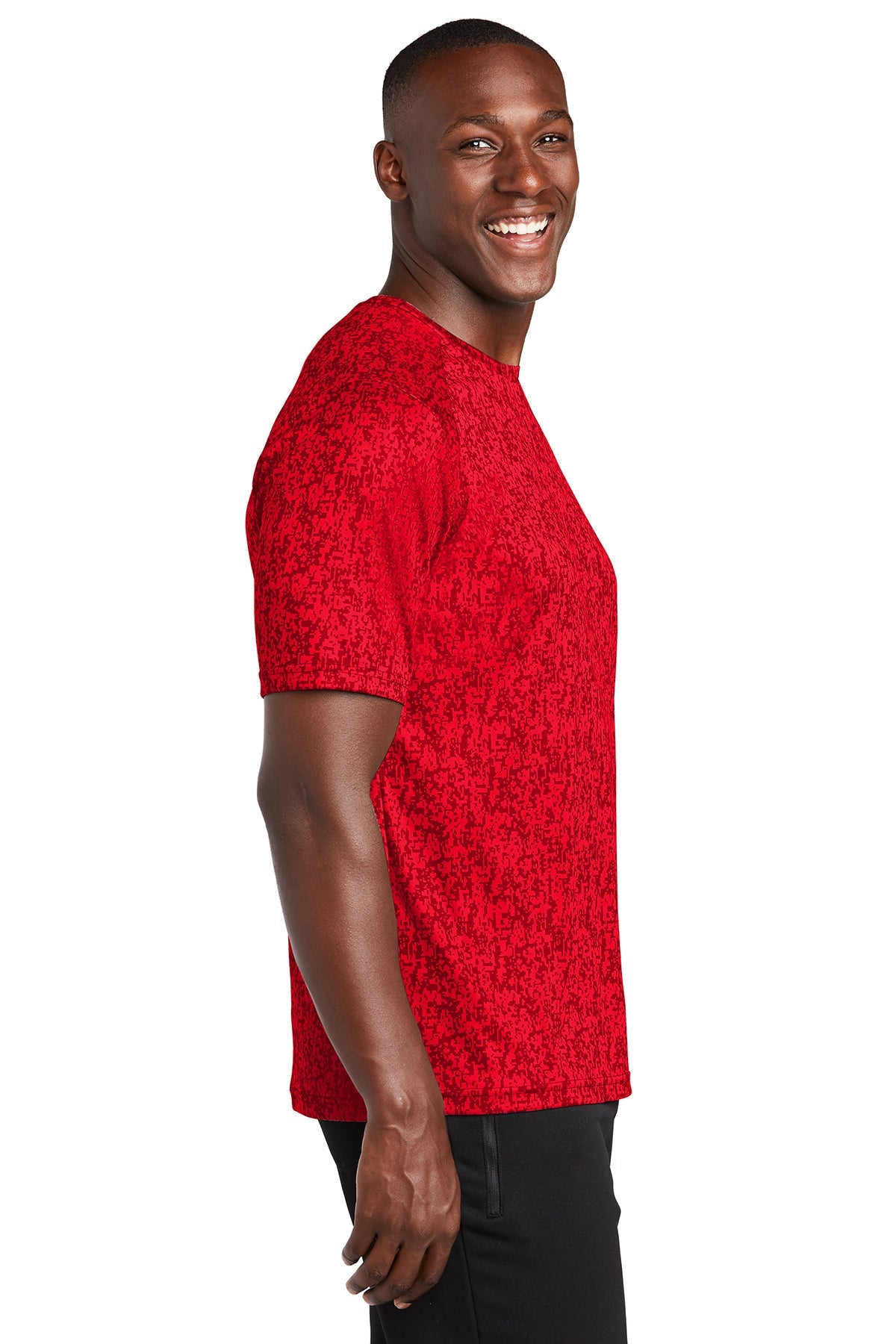 sport-tek digi camo tee st460 true red