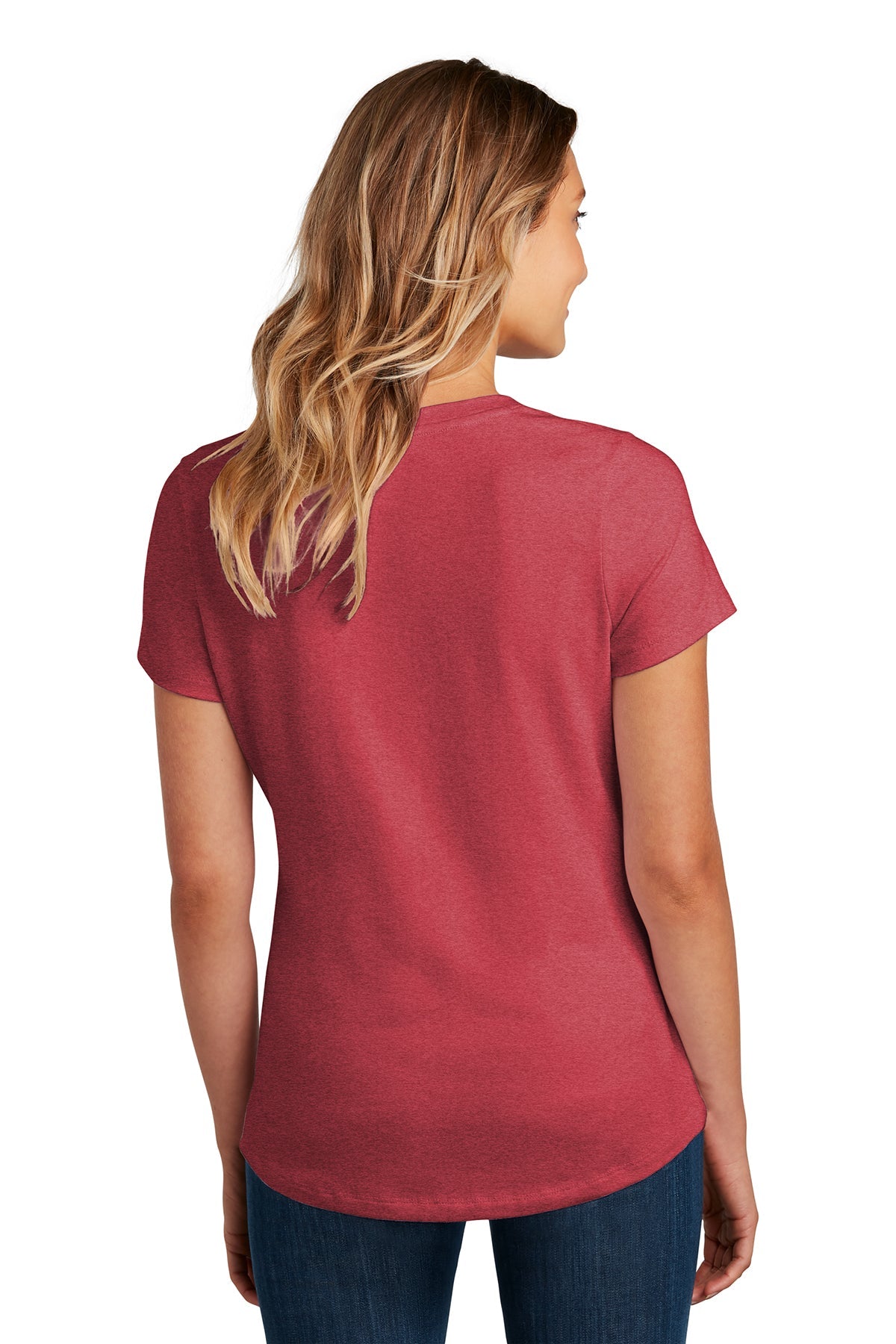 district women flex scoop neck tee dt7501 heathered red