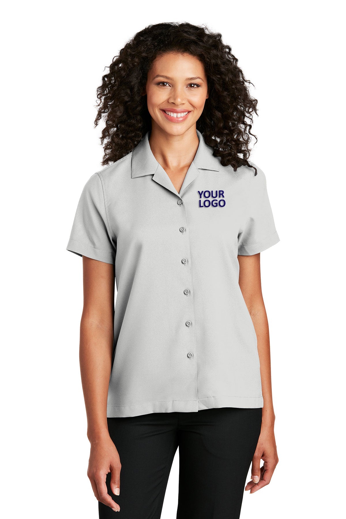 Port Authority Silver LW400 custom embroidered shirts