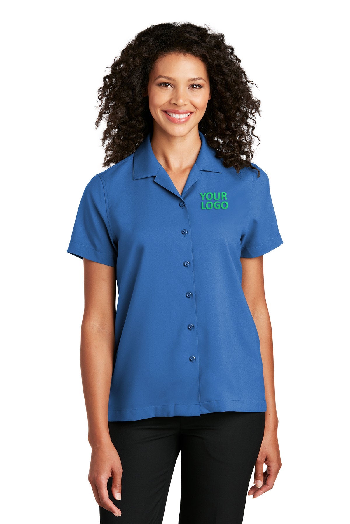 Port Authority True Blue LW400 custom embroidered shirts