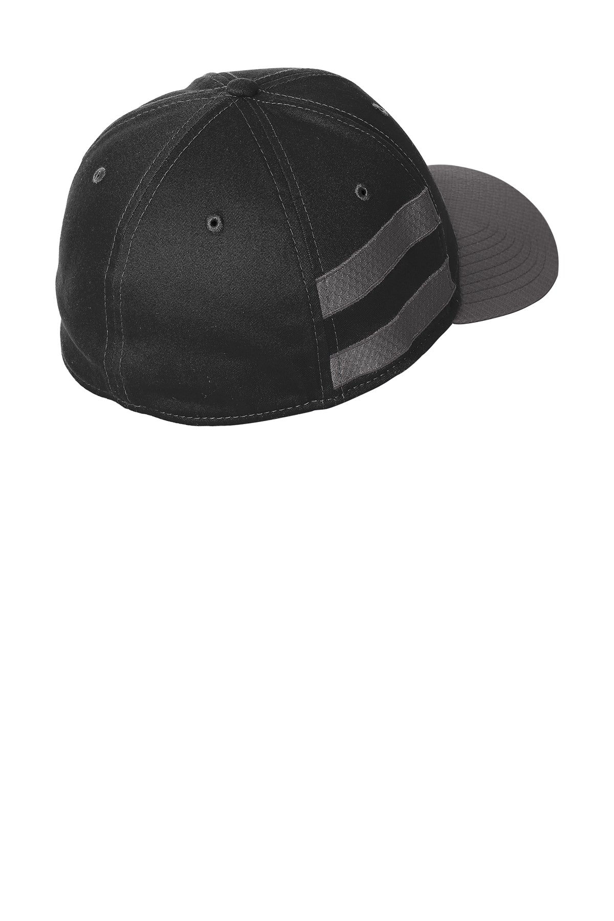 New Era Stretch Cotton Striped Custom Caps, Black Graphite