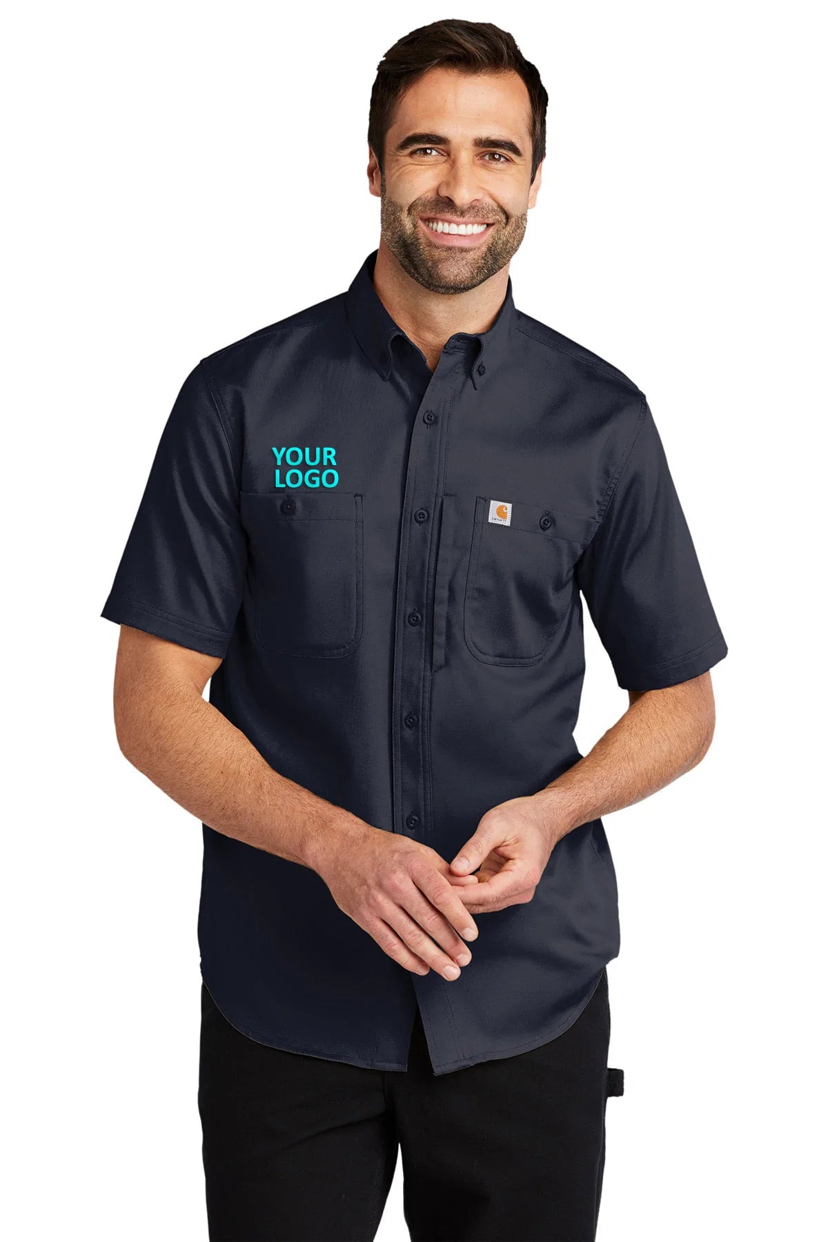 Carhartt Rugged Professional Series Short Sleeve Shirt CT102537 Navy
