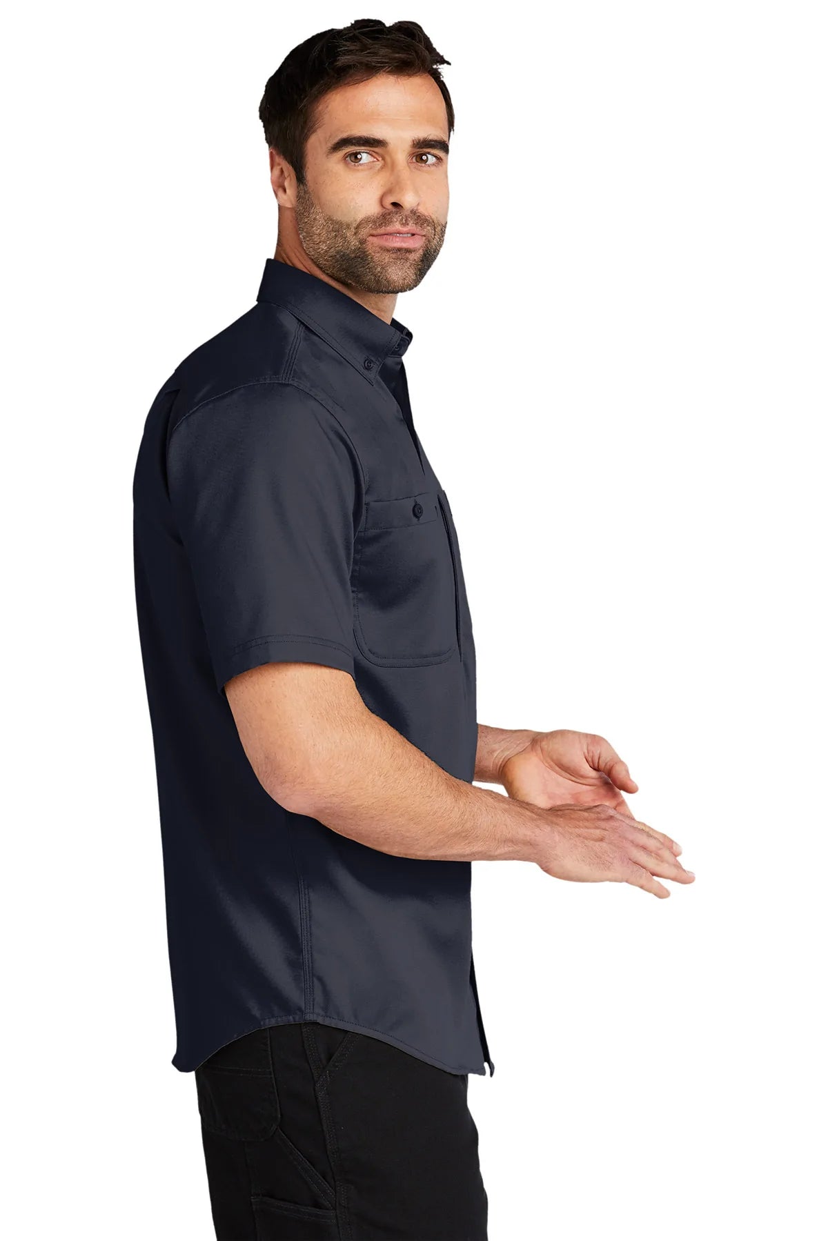 Carhartt Rugged Series Short Sleeve Custom Shirts, Navy