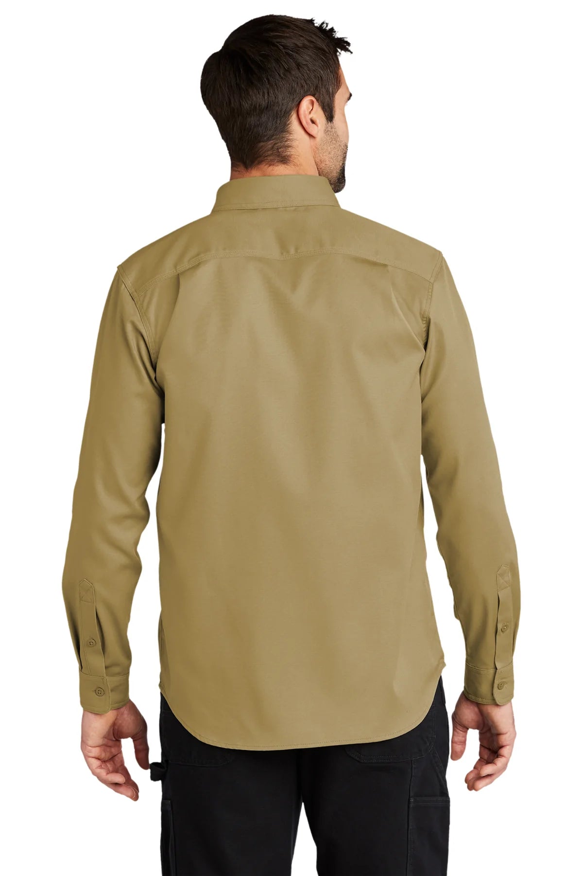 Carhartt Rugged Series Long Sleeve Custom Shirts, Dark Khaki