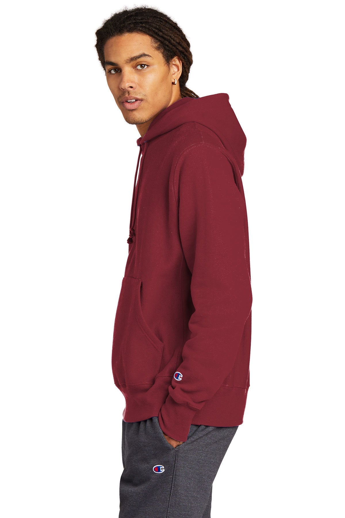 Champion Reverse Weave Hooded Sweatshirt S101 Cardinal