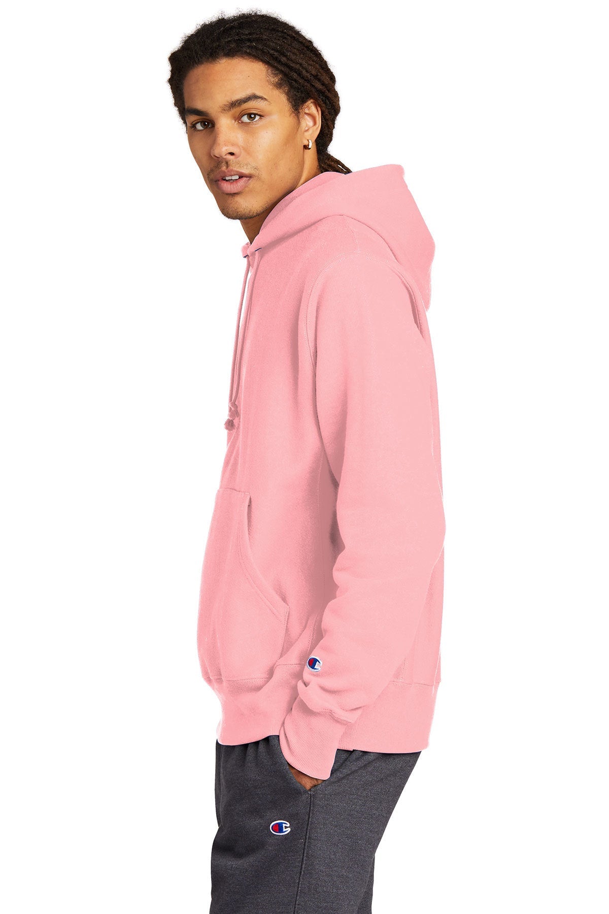 Champion Reverse Weave Hooded Sweatshirt S101 Pink Candy