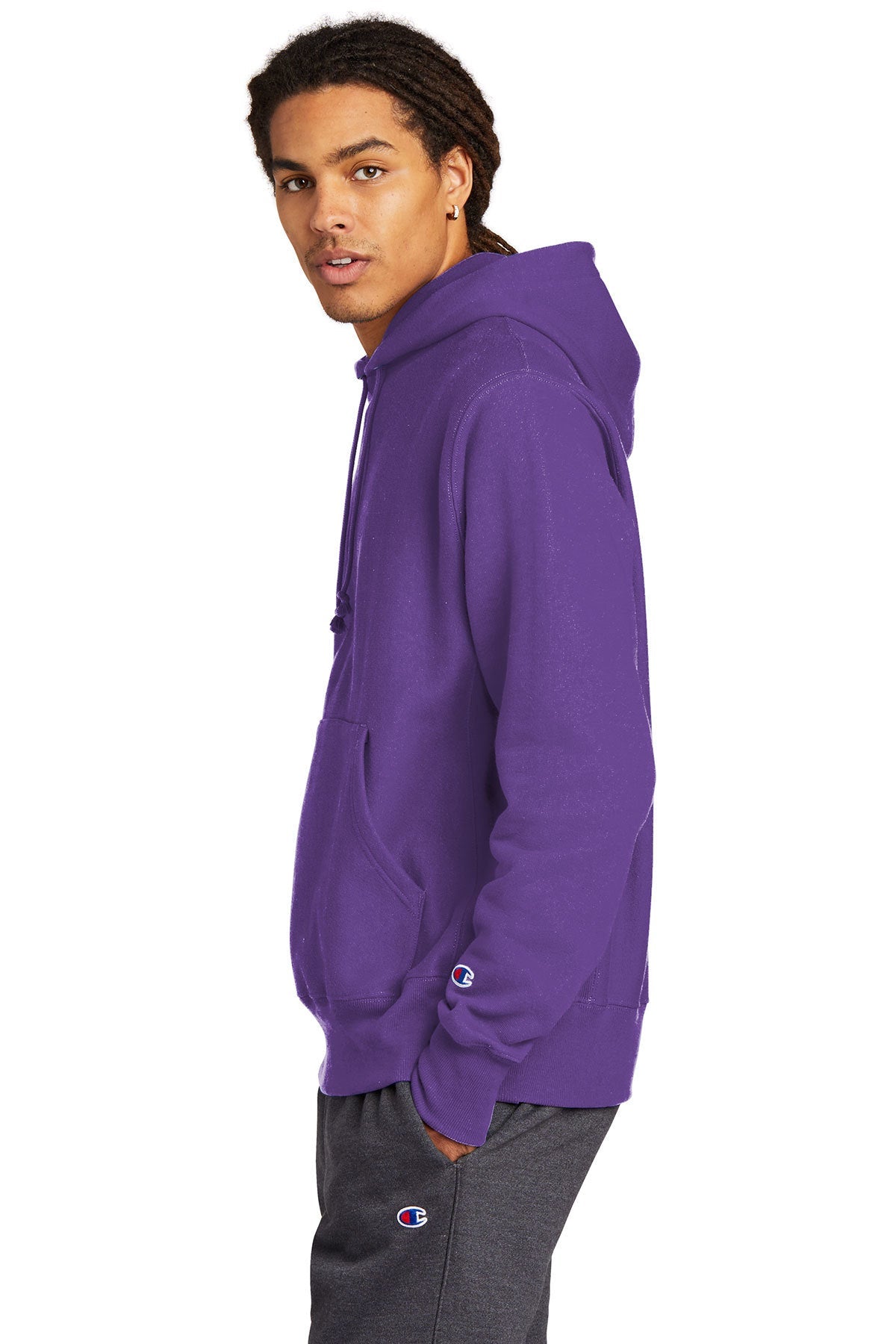 Branded Champion Reverse Weave Hoodie S101 Purple