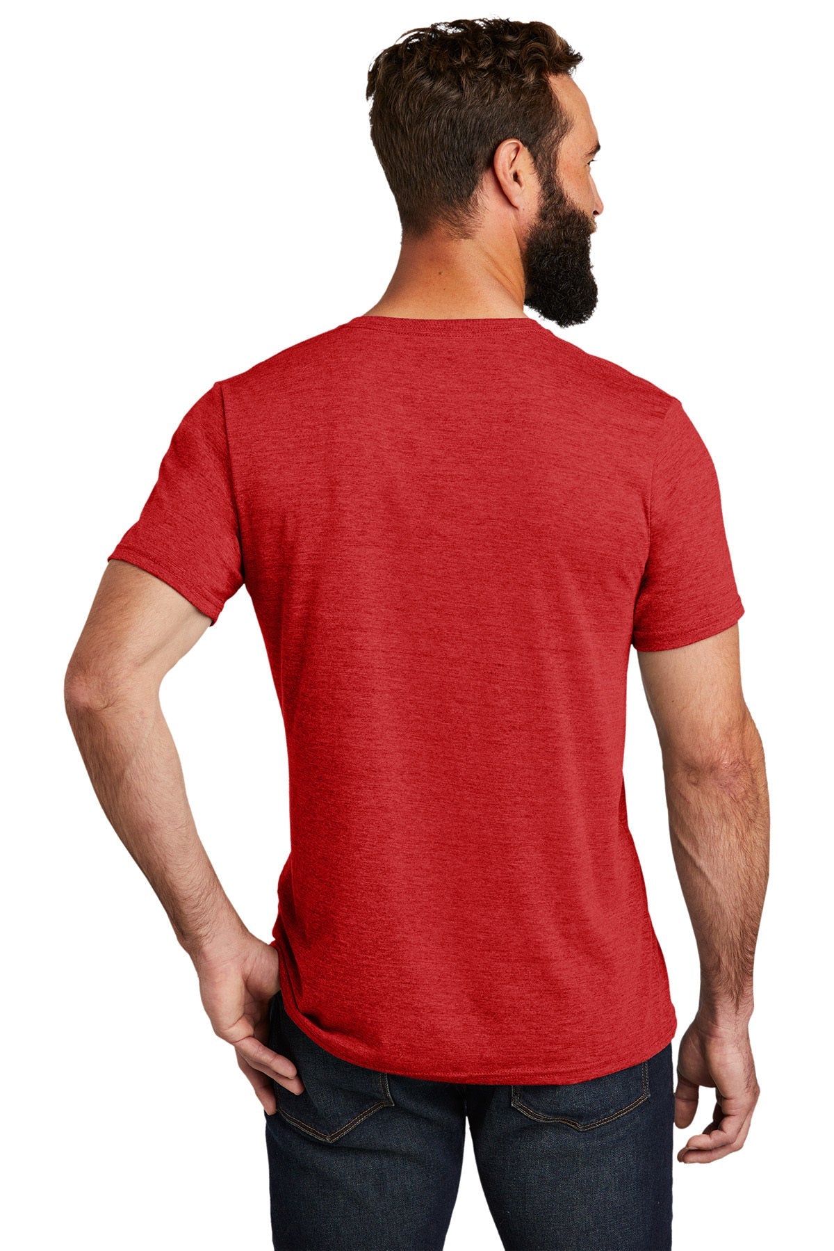 Allmade Unisex Tri-Blend Customized V-Neck Tee, Rise Up Red