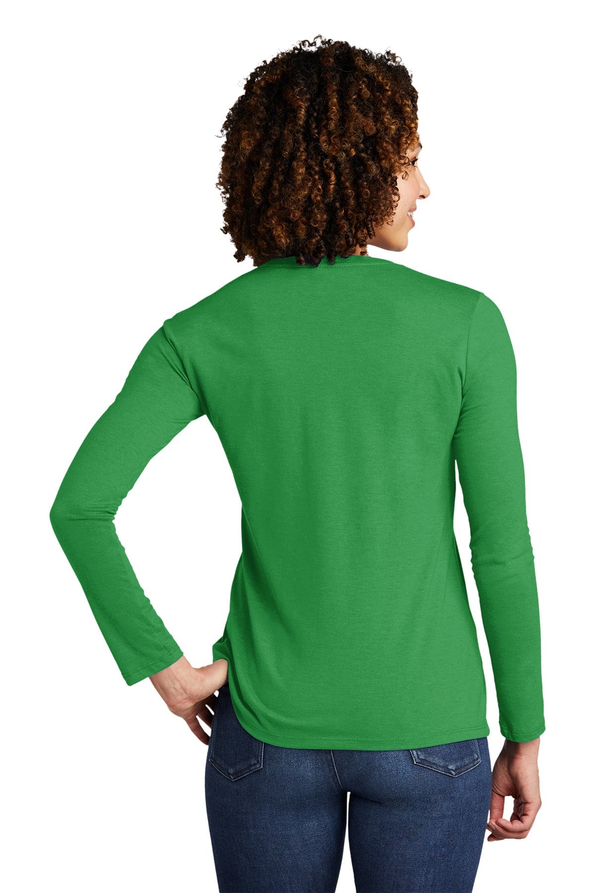 Allmade Women's Tri-Blend Branded Long Sleeve Tee, Enviro Green