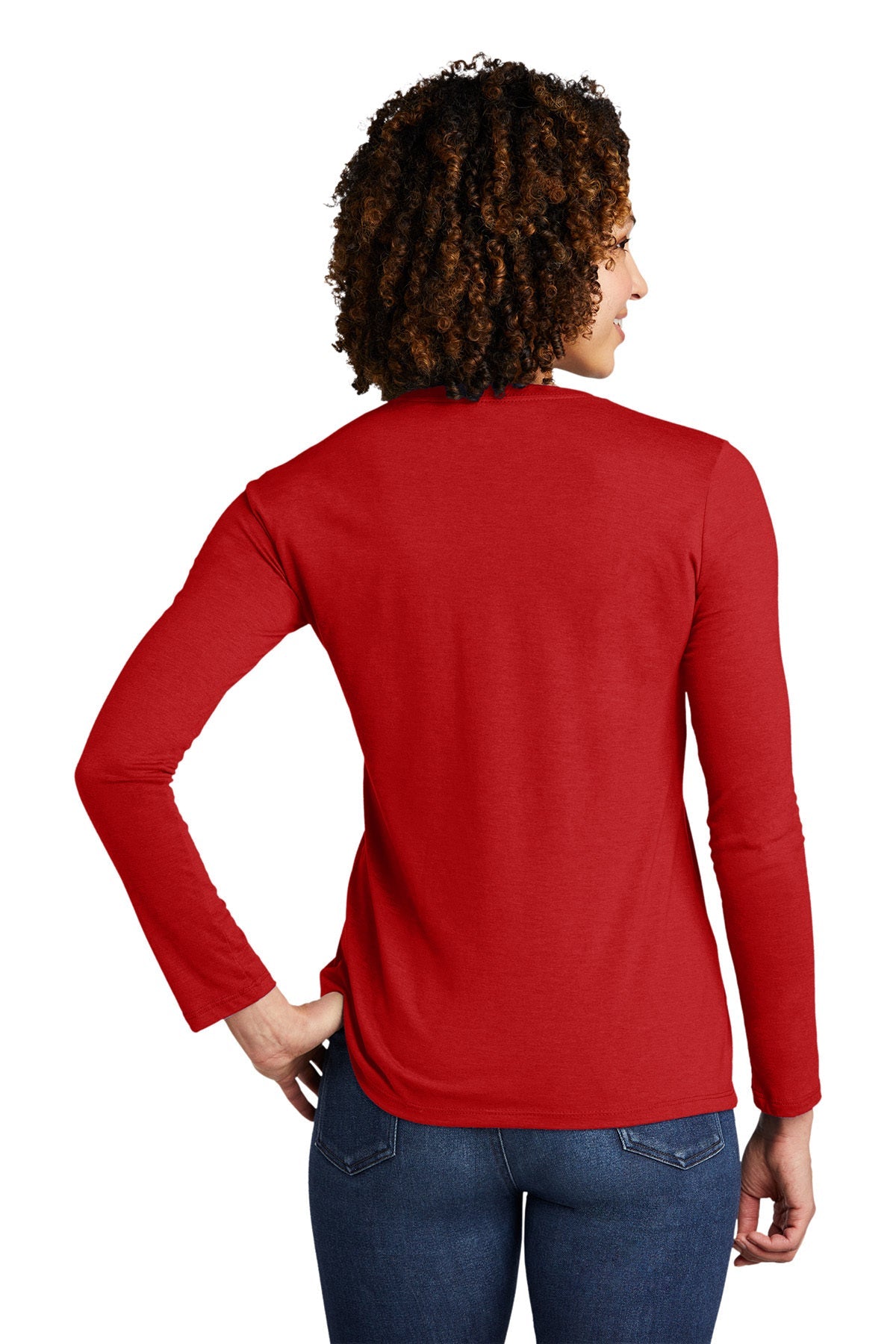 Allmade Women's Tri-Blend Customized Long Sleeve Tee, Rise Up Red