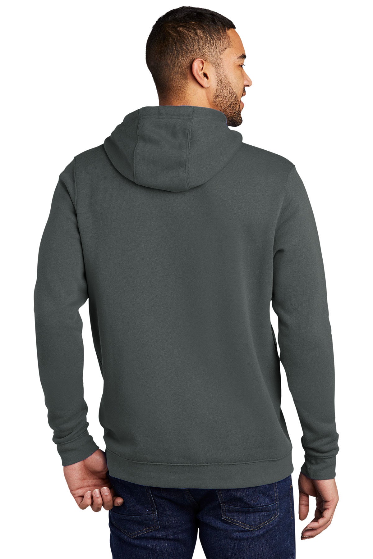 Branded Nike Club Fleece Pullover Hoodie Anthracite